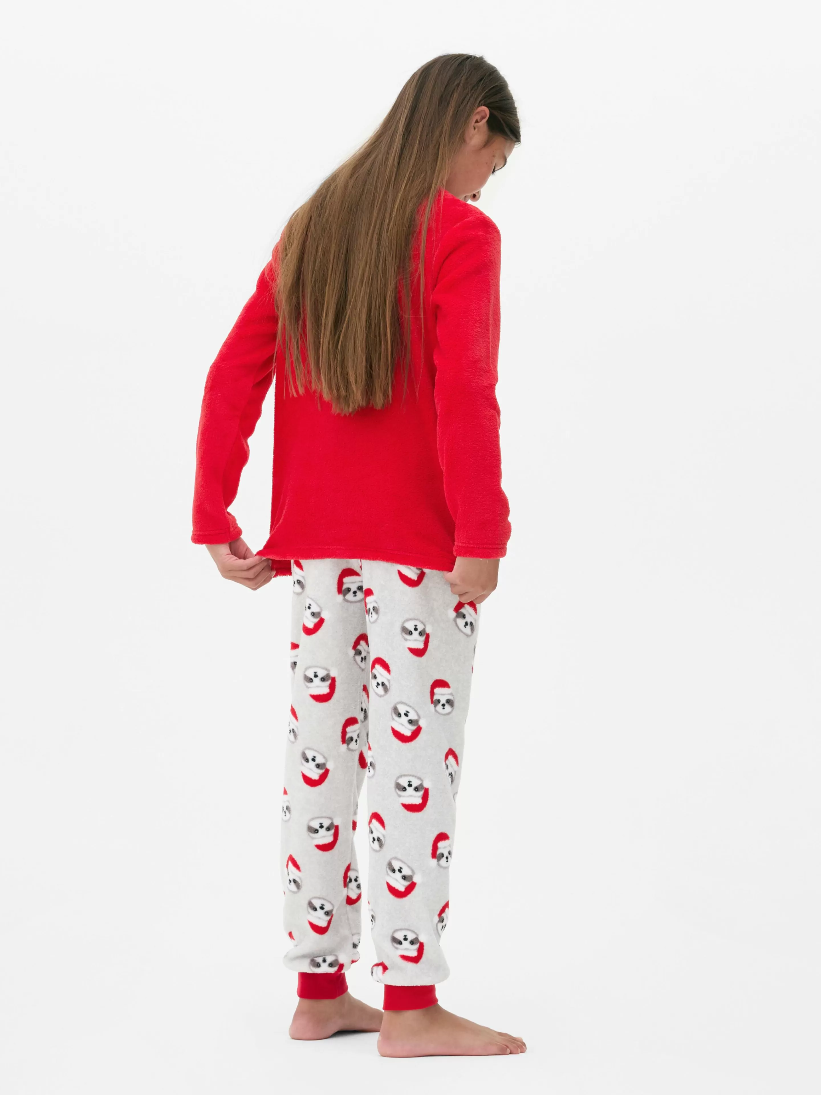 Pijamas E Roupa De Dormir*Primark Pijama Malha Polar Preguiça Natal Multicolor