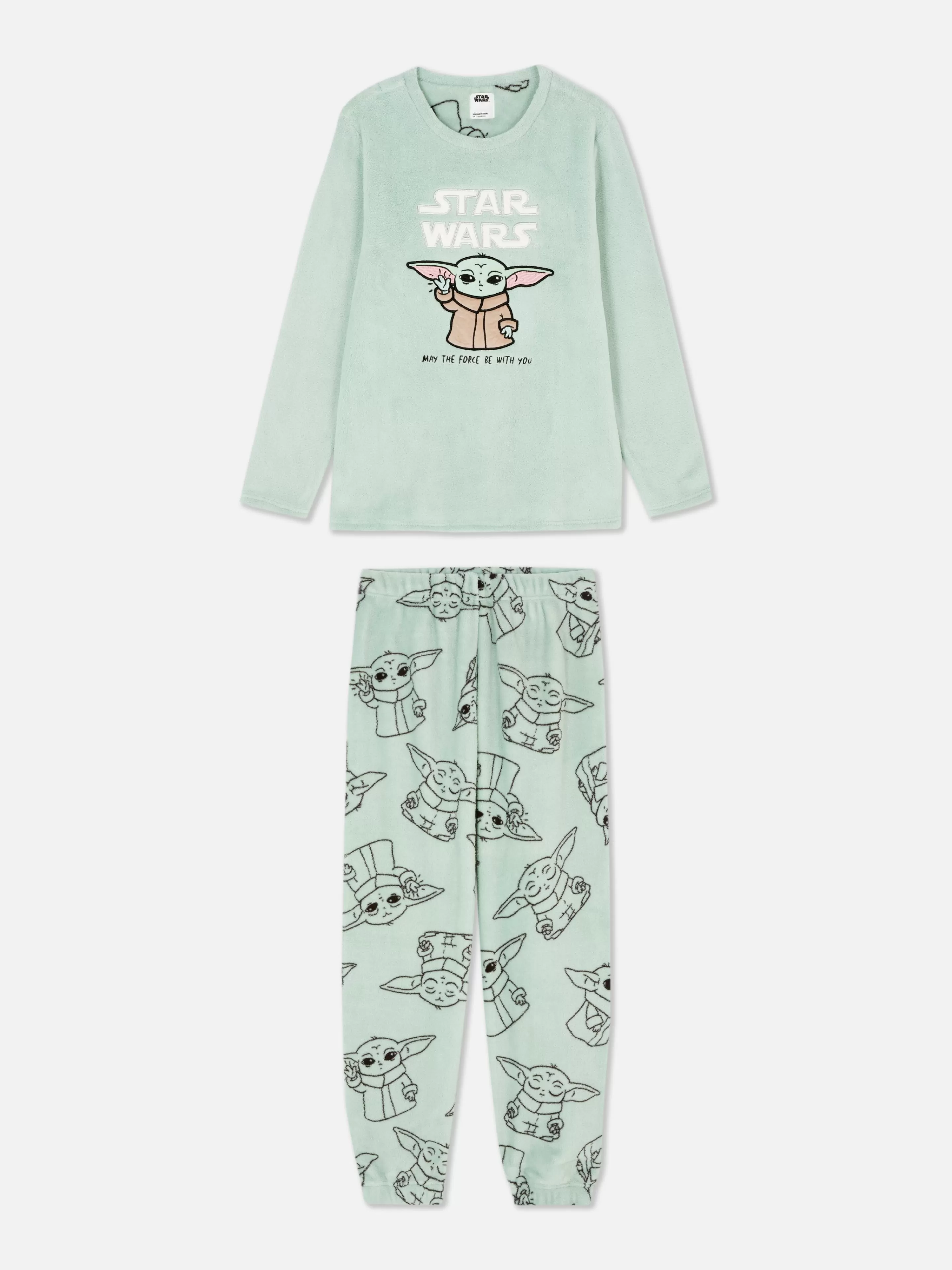 Pijamas*Primark Pijama Malha Polar Star Wars Baby Yoda Verde-claro