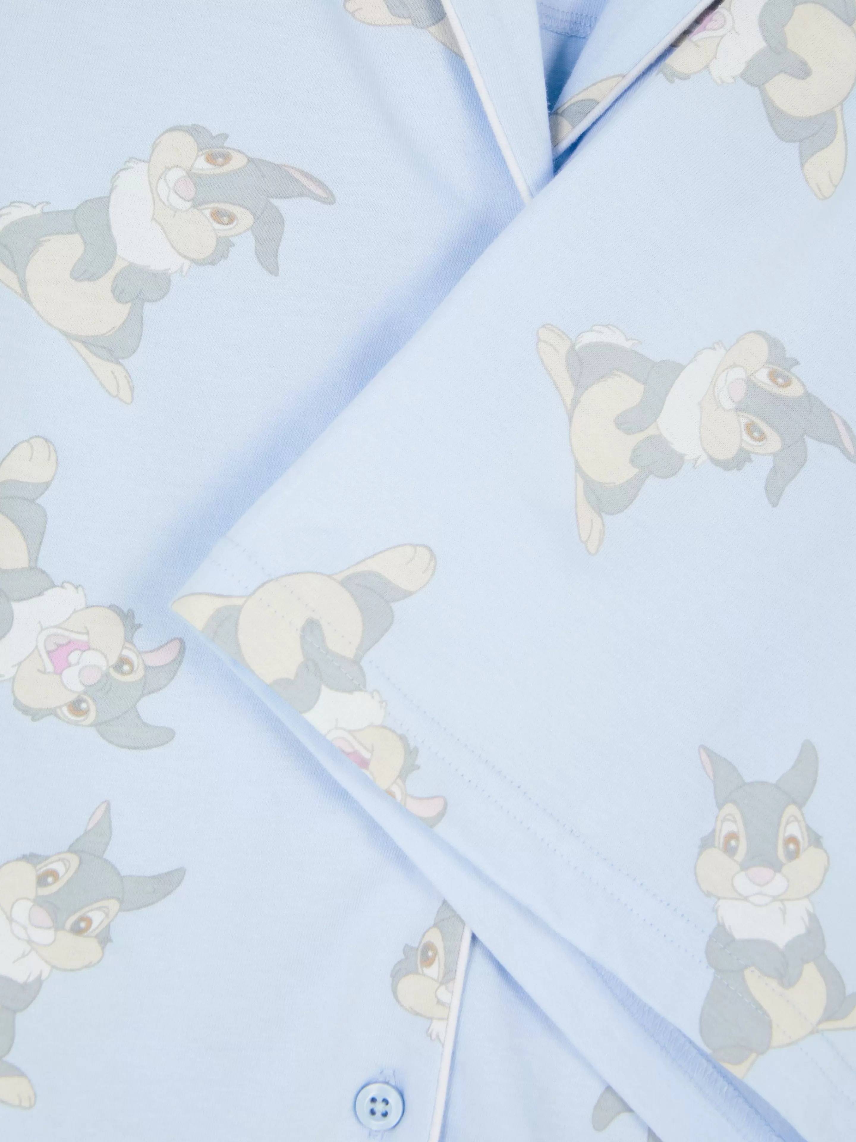 Pijamas*Primark Pijama Manga Curta Disney Bambi Tambor Azul-claro