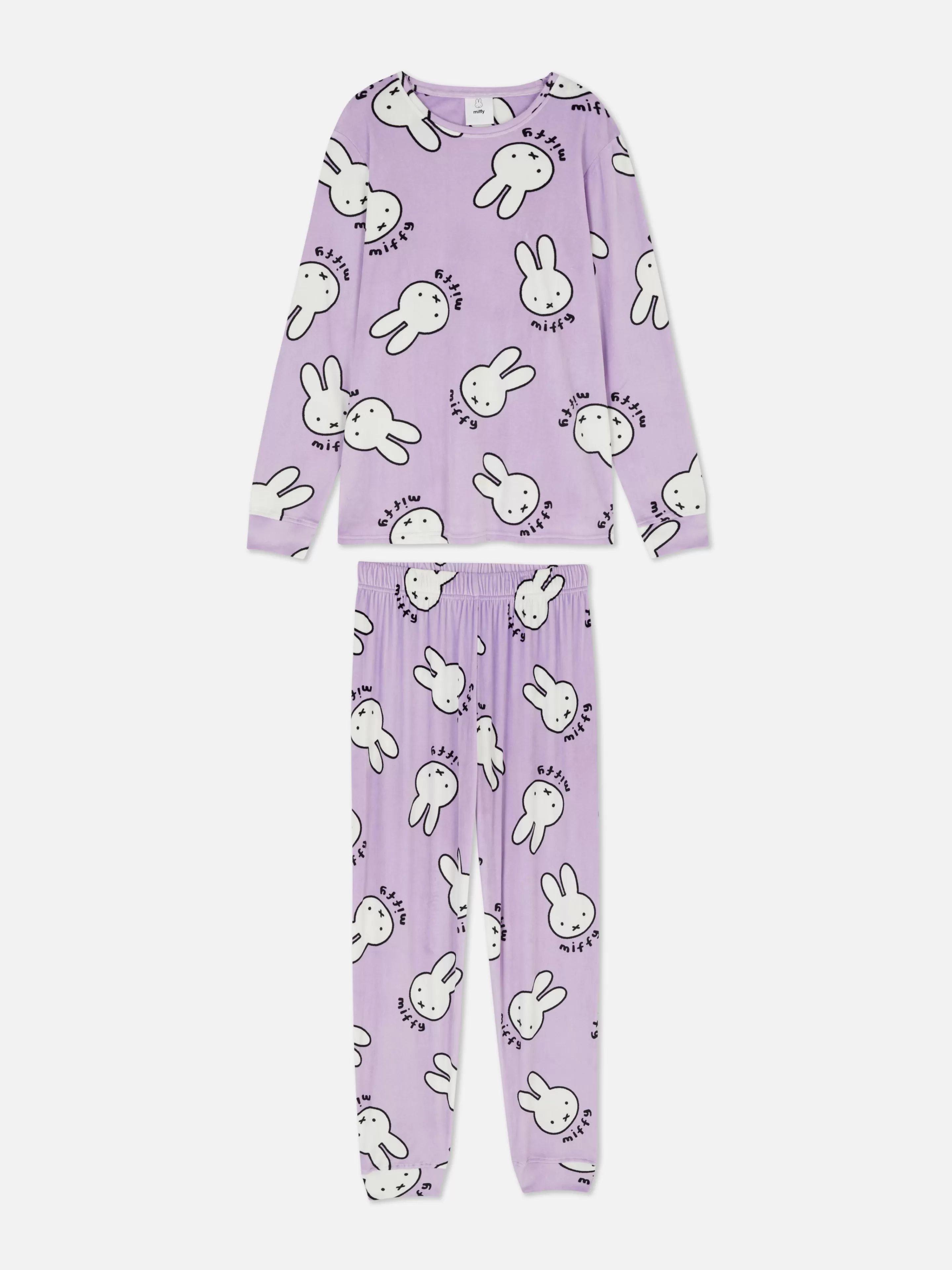 Pijamas*Primark Pijama Polar Manga Comprida Miffy Lilás