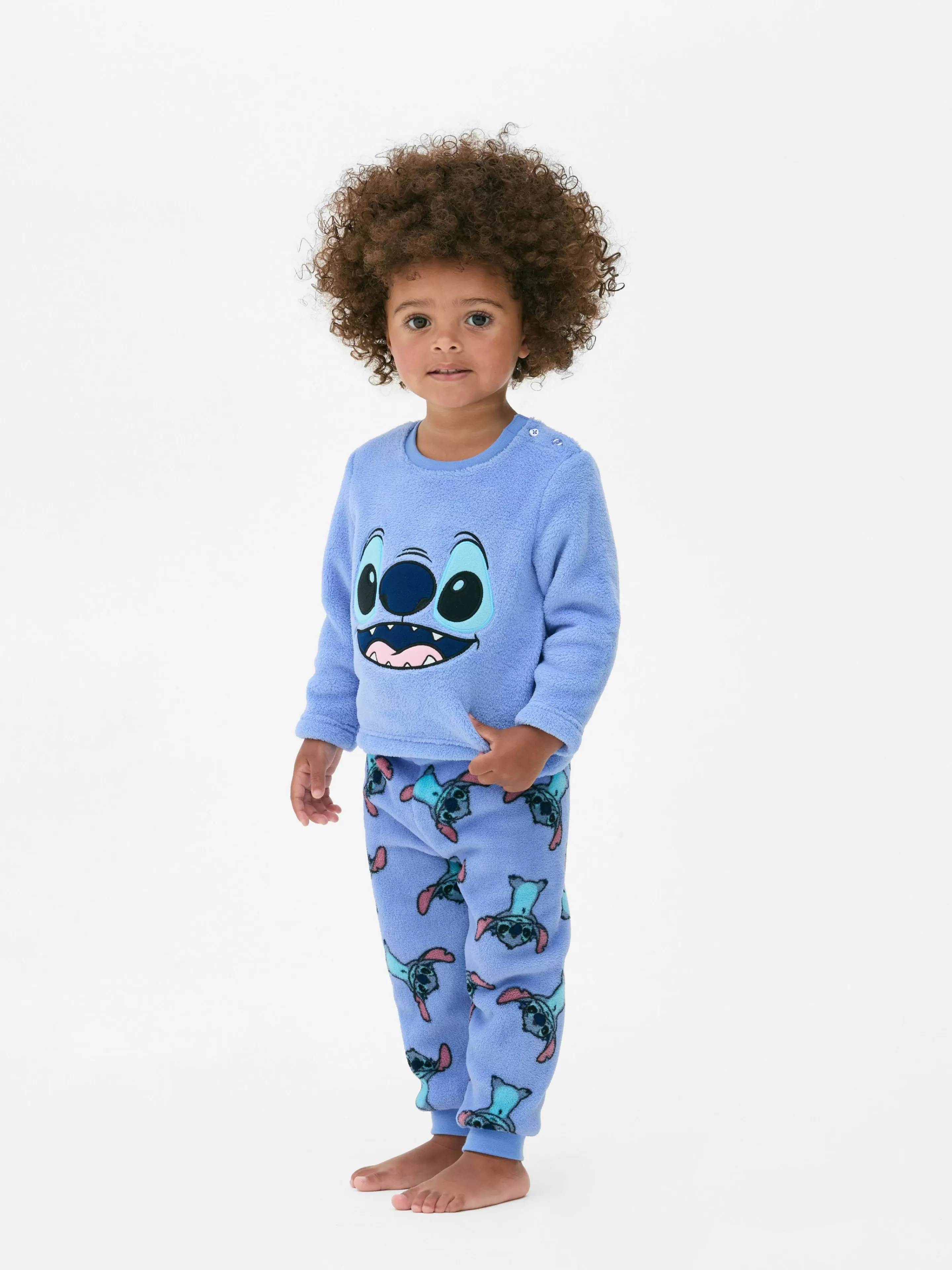 Pijamas E Roupa De Dormir*Primark Pijama Toque Suave Disney Stitch Azul