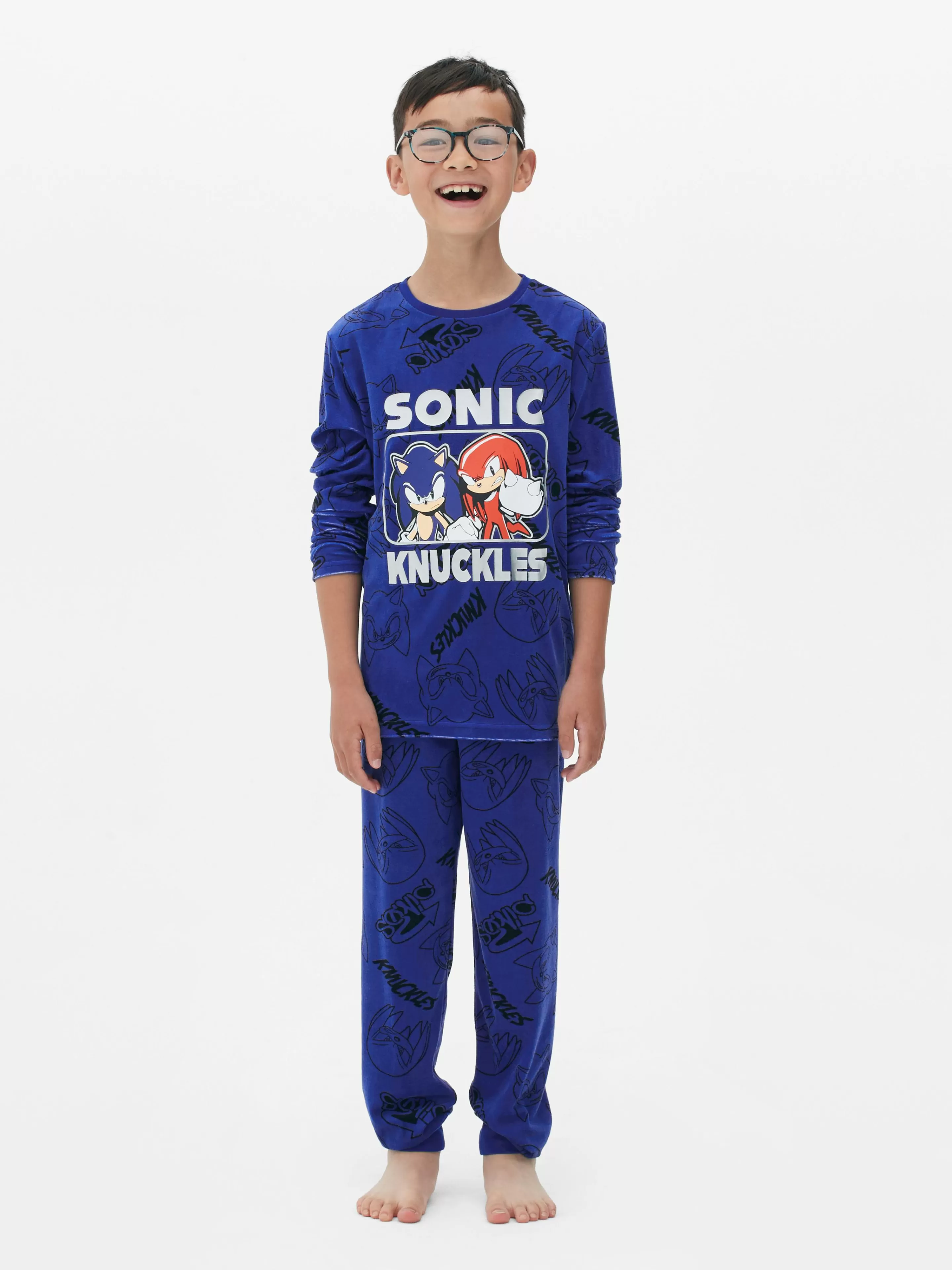 Pijamas E Roupa De Dormir*Primark Pijama T-shirt/calças Sonic The Hedgehog Azul