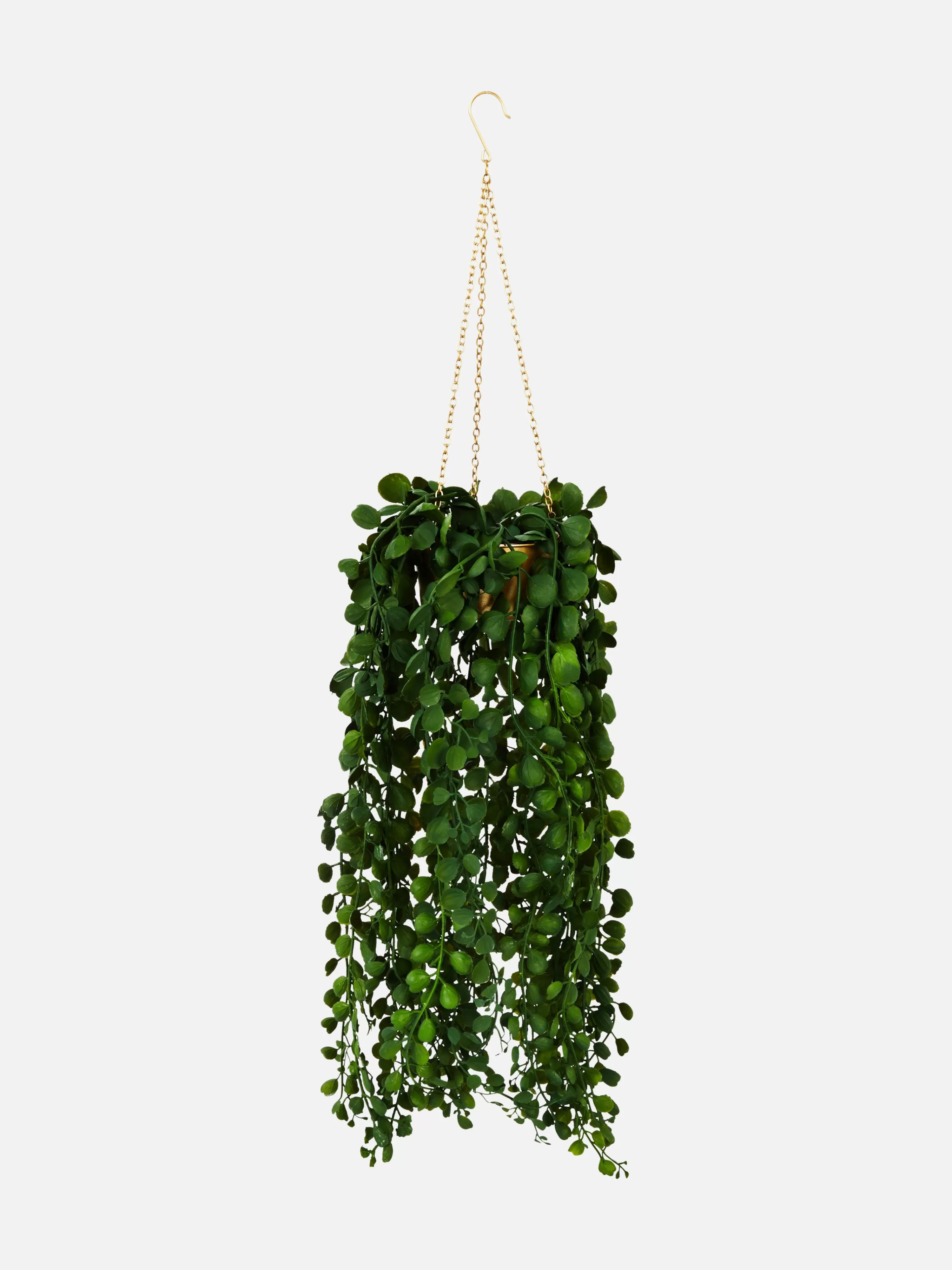 Flores E Plantas Artificiais*Primark Planta Artificial Suspensa Vaso Dourado