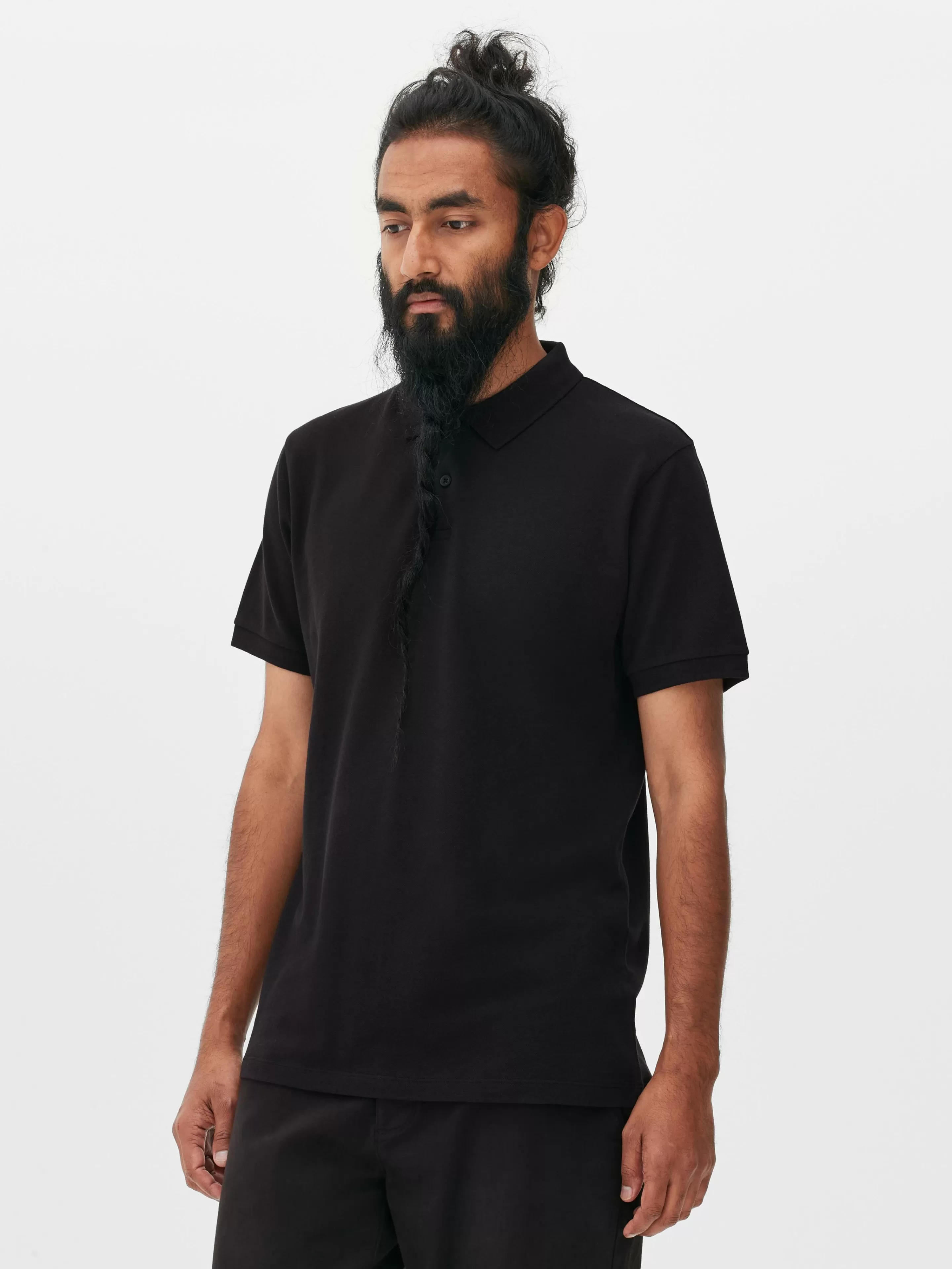 Tops E T-Shirts*Primark Polo Manga Curta Preto