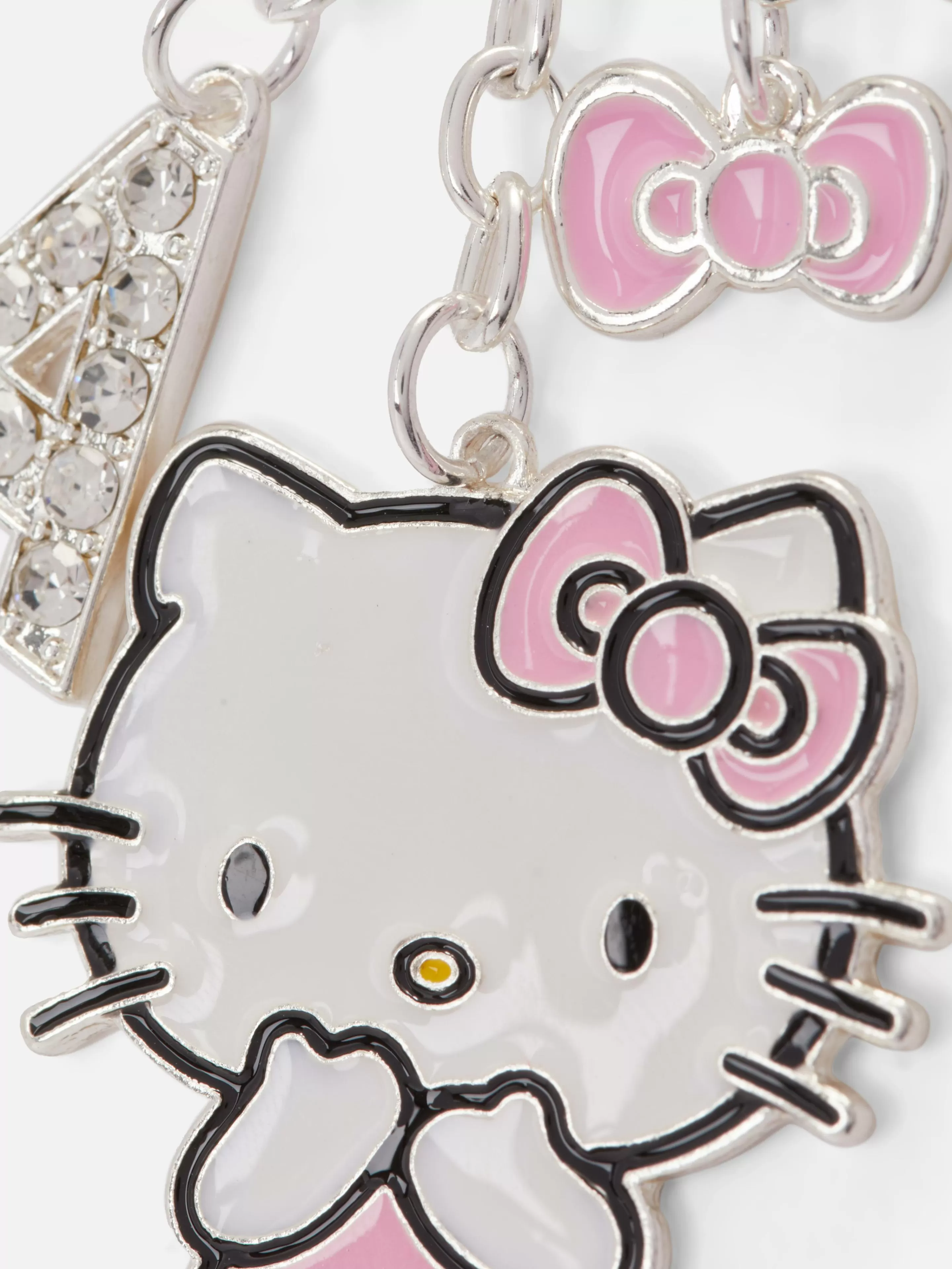 Bijutaria*Primark Porta-chaves Hello Kitty Brilhantes Branco