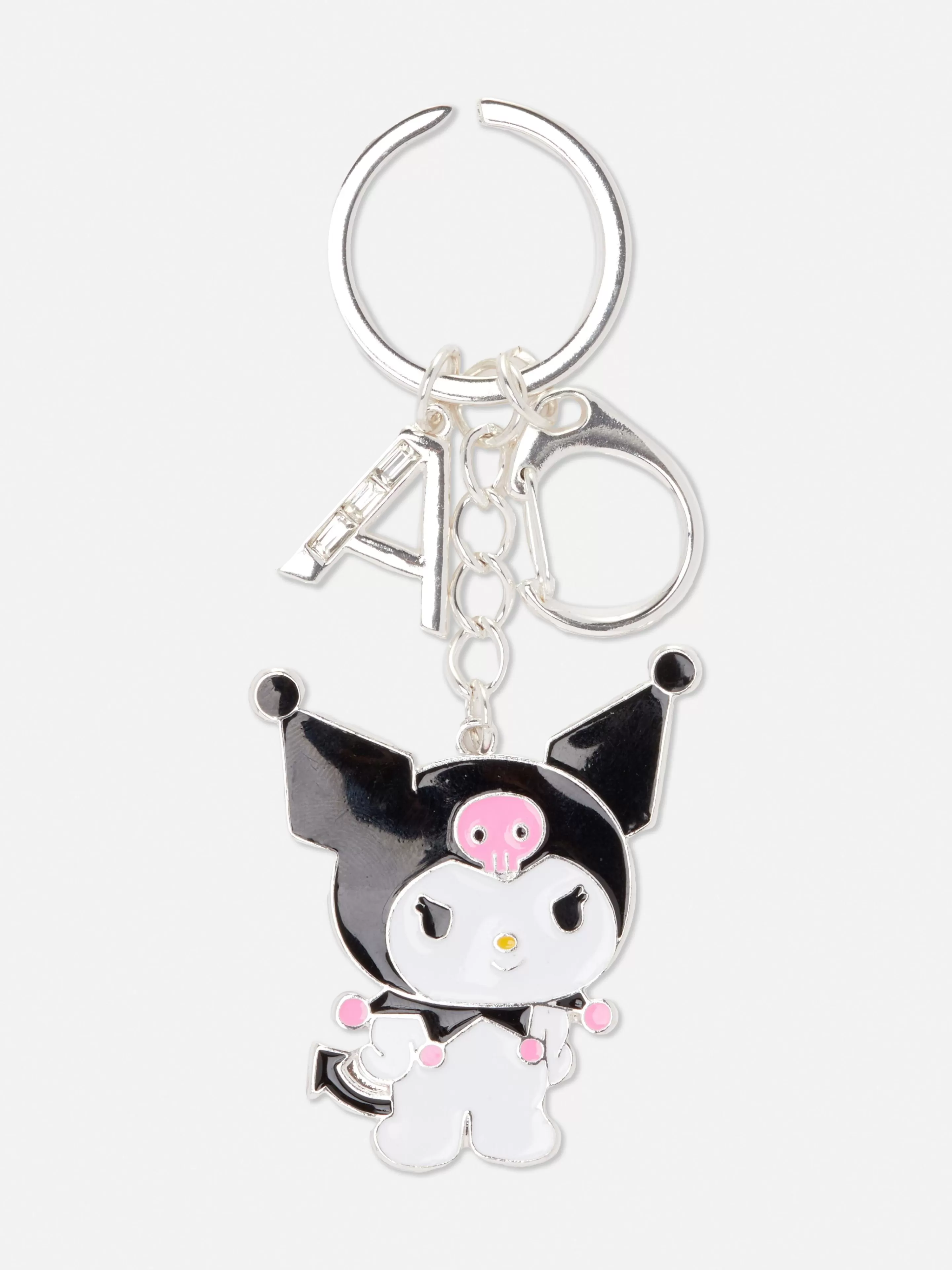 Bijutaria*Primark Porta-chaves Inicial Hello Kitty Kuromi Preto