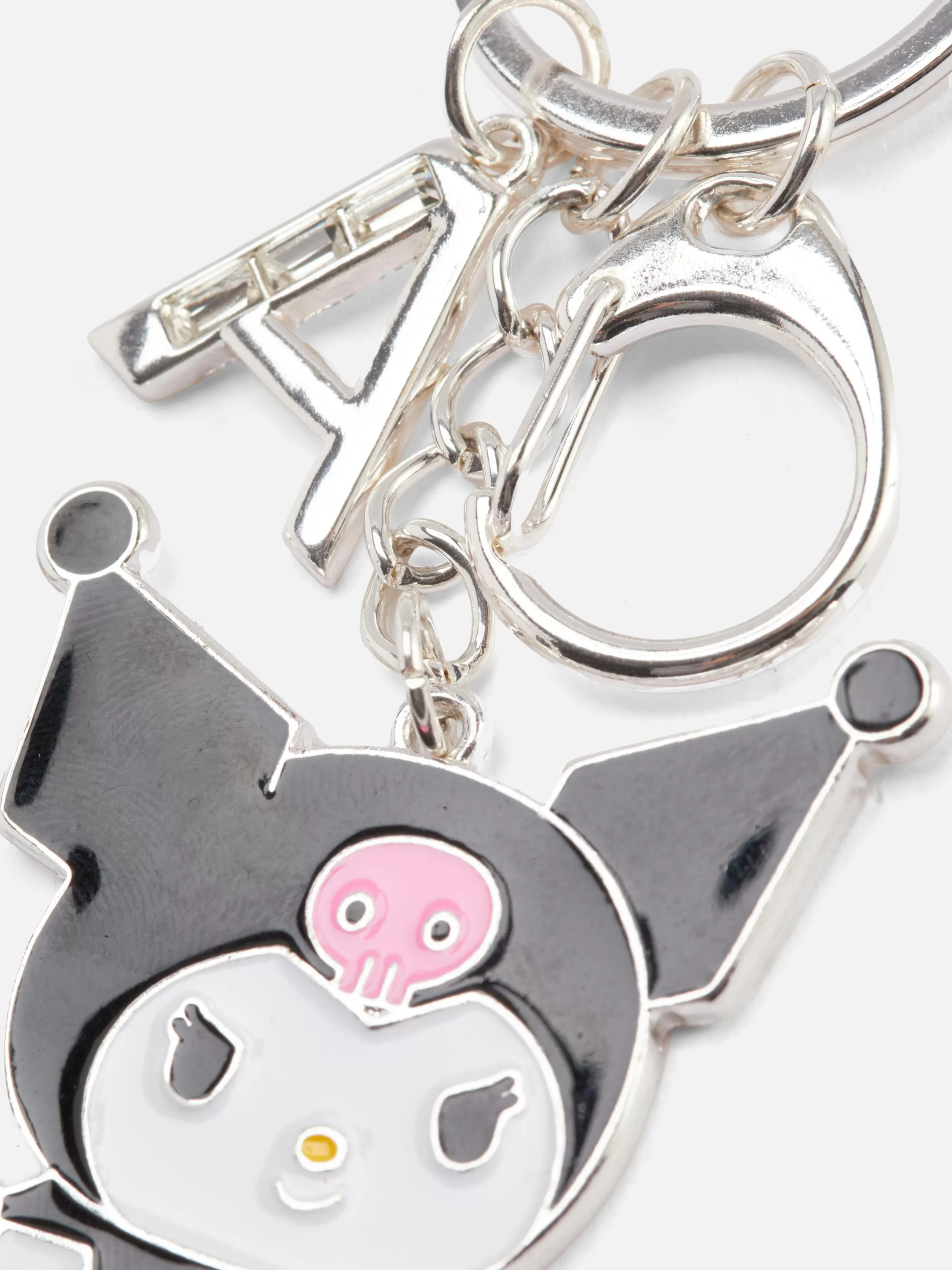 Bijutaria*Primark Porta-chaves Inicial Hello Kitty Kuromi Preto