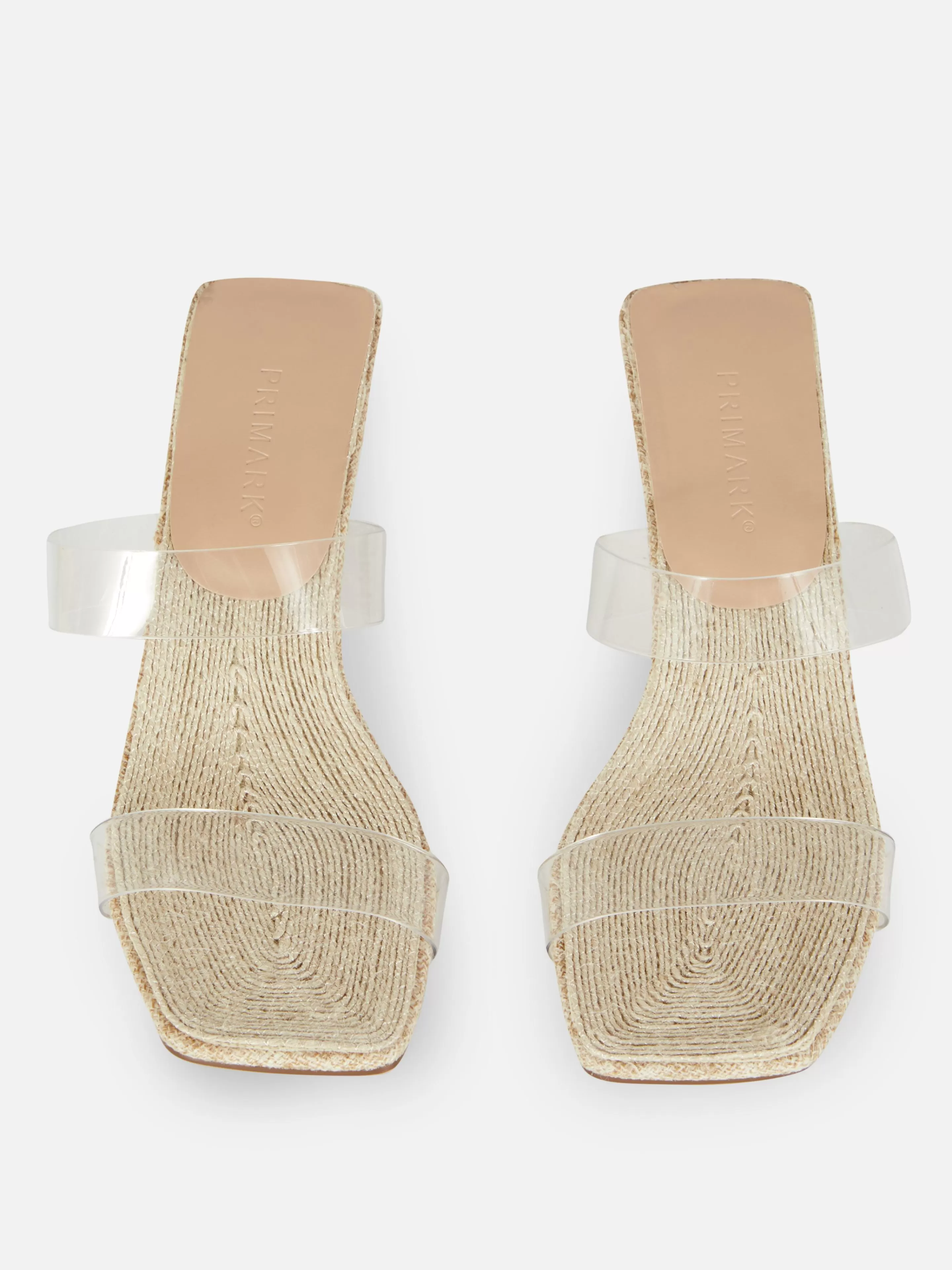 Sapatos De Salto Alto*Primark Sandálias Salto Alto Paula Echevarría Transparentes Camel