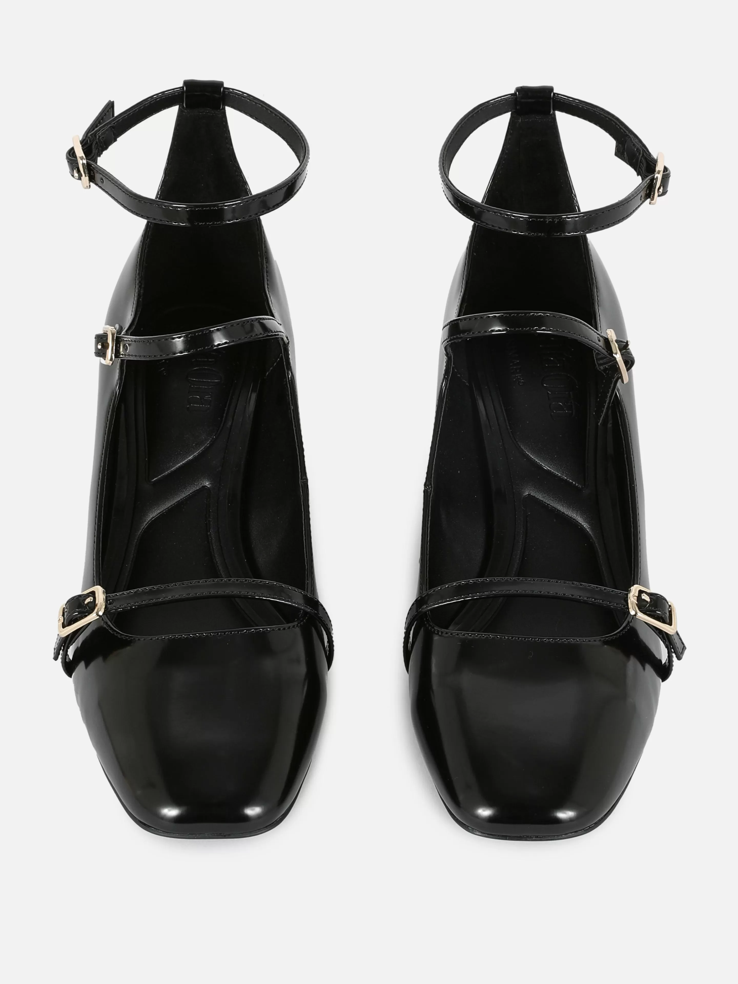 Sapatos De Salto Alto*Primark Sapatos Salto Alto Mary Jane Tira Tripla Rita Ora Preto