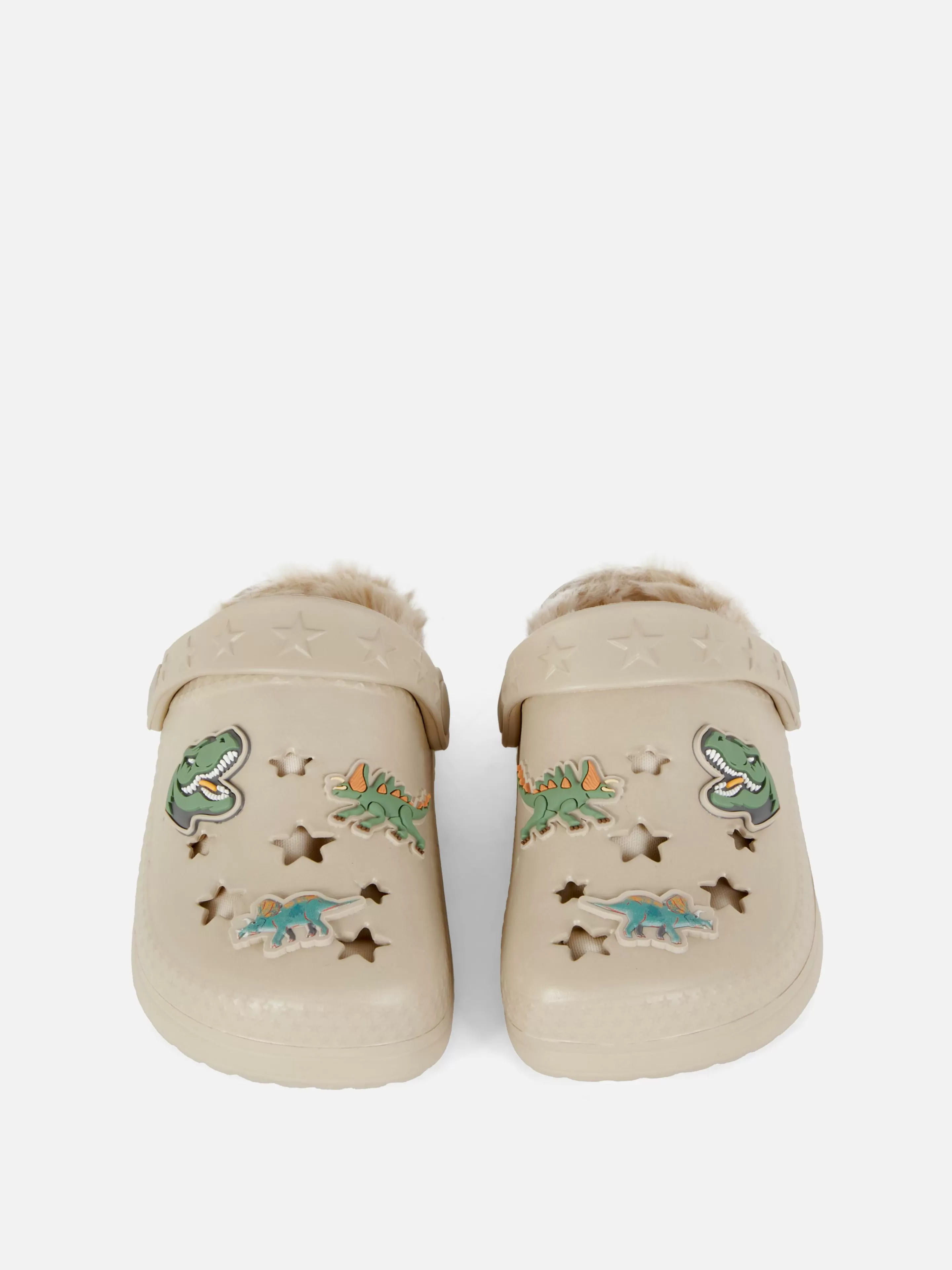 Chinelos E Pantufas*Primark Socas Forro Imitação Pelo Dinossauro Multicolor