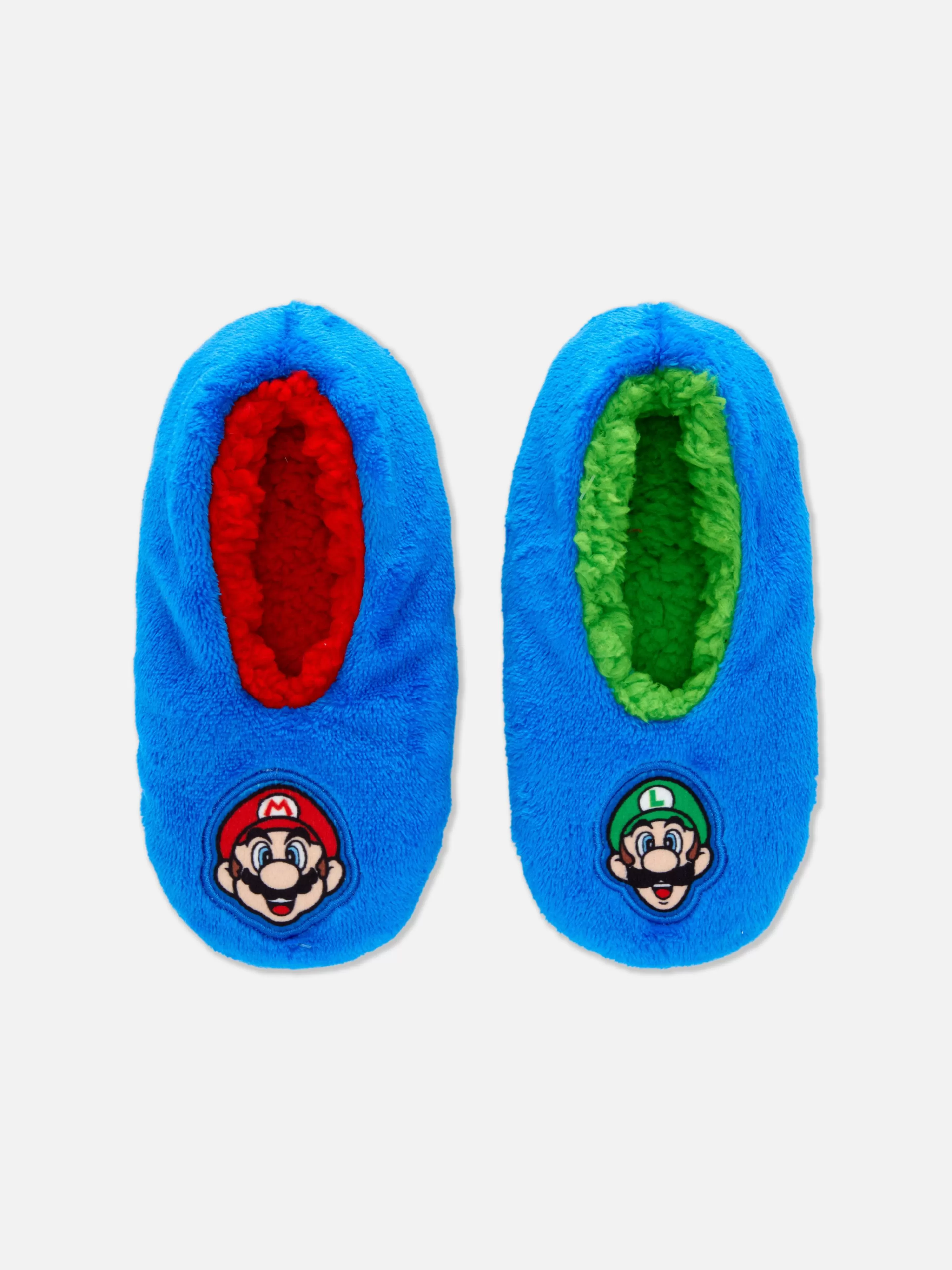 Meias*Primark Super Mario Bros. Pantufas Estilo Pezinhos Azul