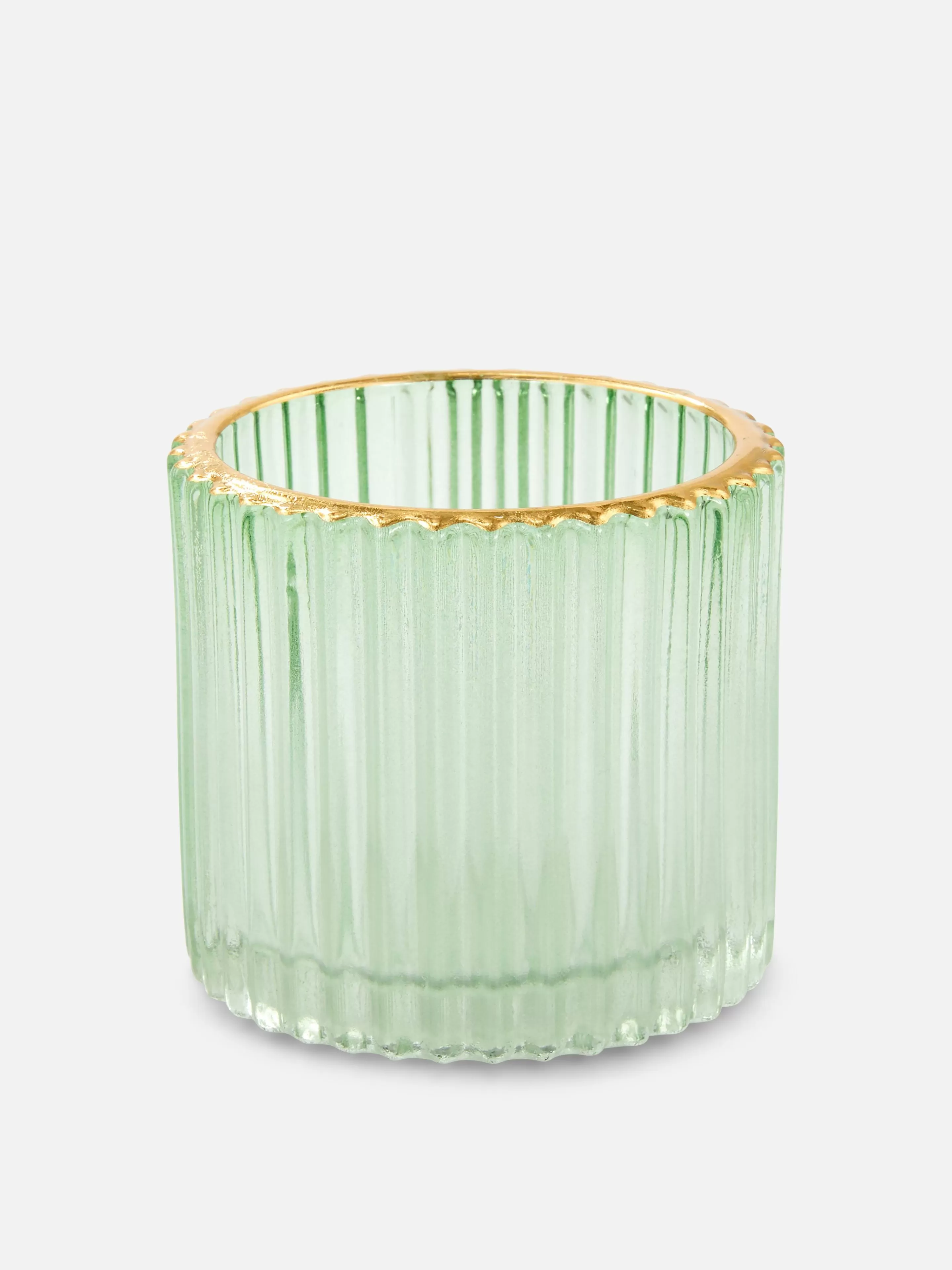 Fragrância Para Casa*Primark Suporte Vela Estriado Verde