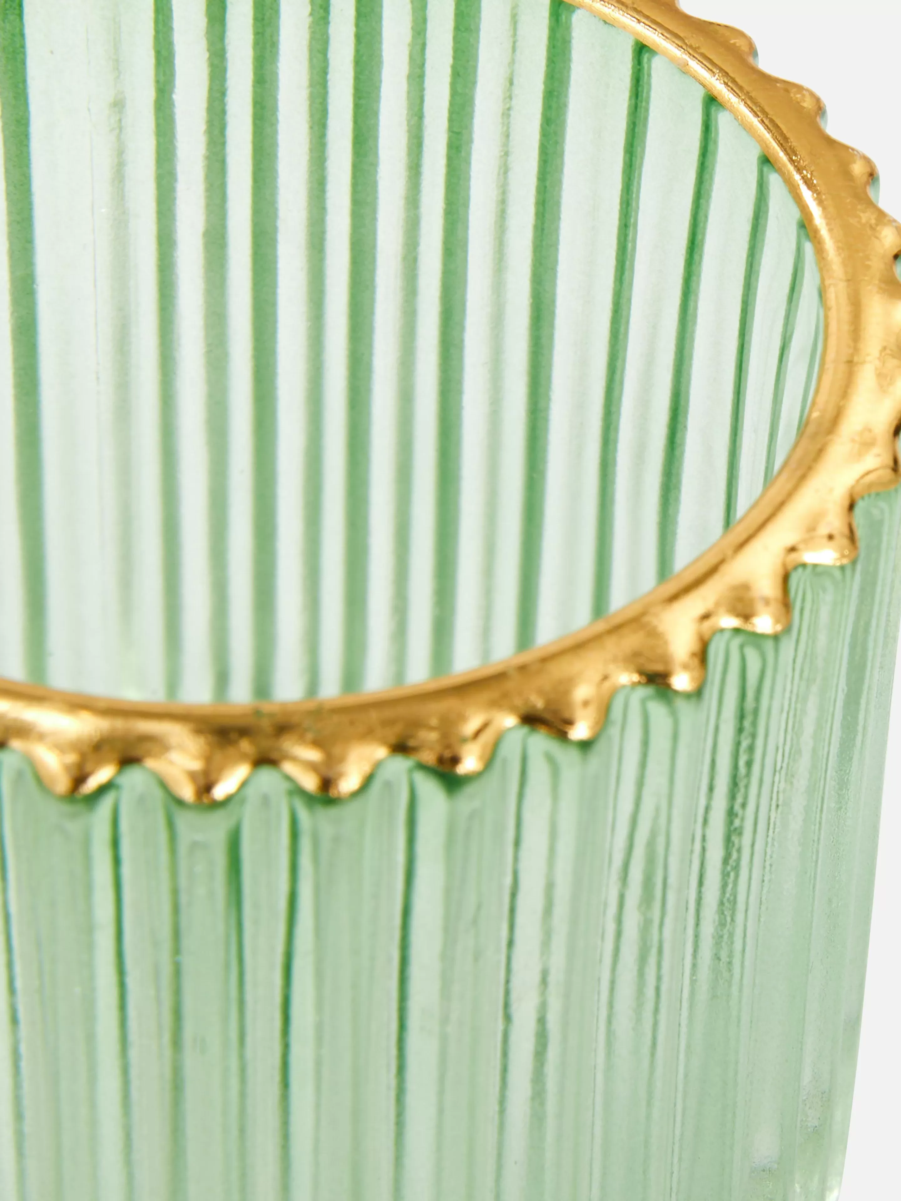 Fragrância Para Casa*Primark Suporte Vela Estriado Verde