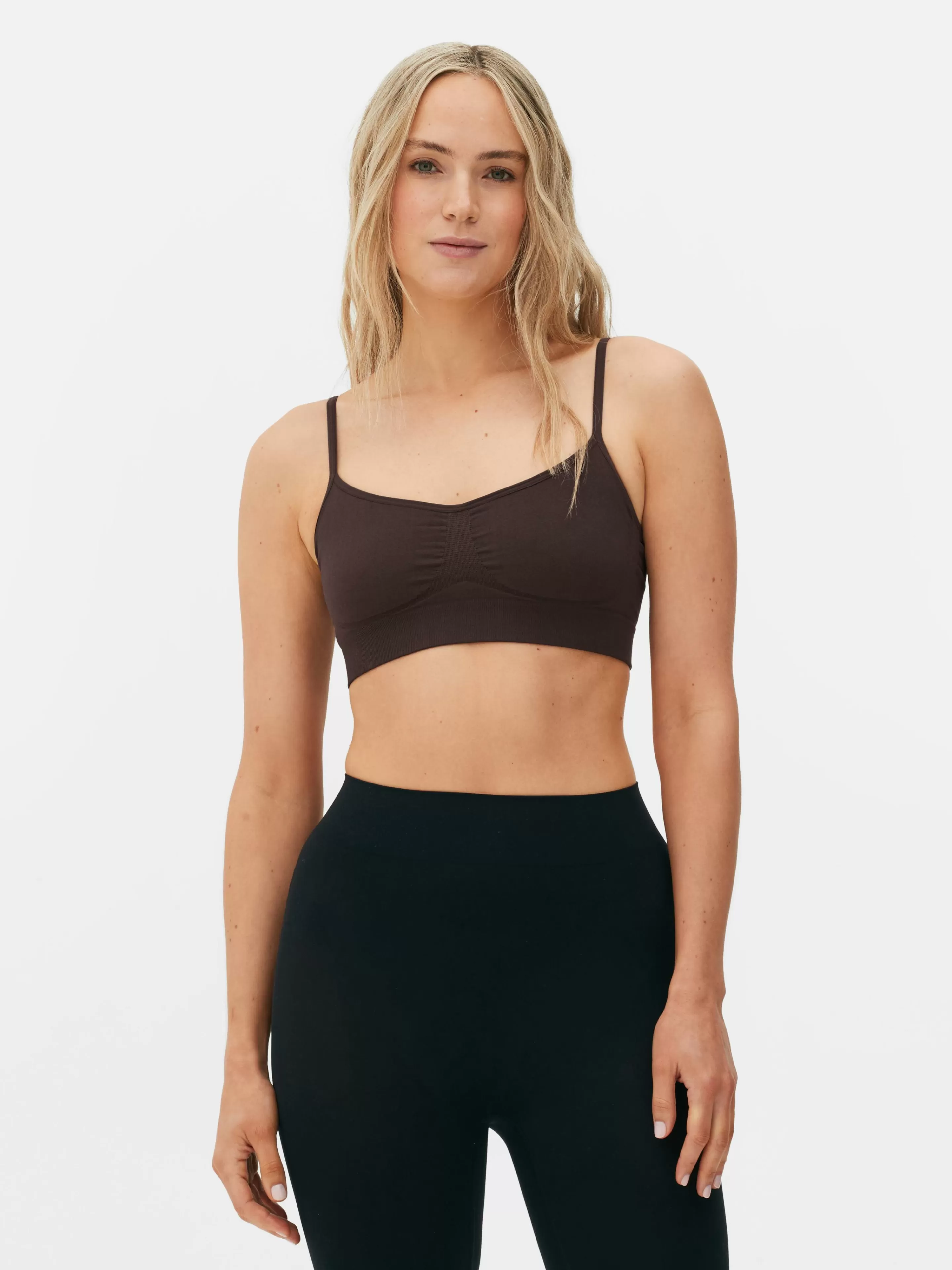 Roupa Modeladora*Primark Sutiã Bralette Modelador S/ Costuras Verde-figo