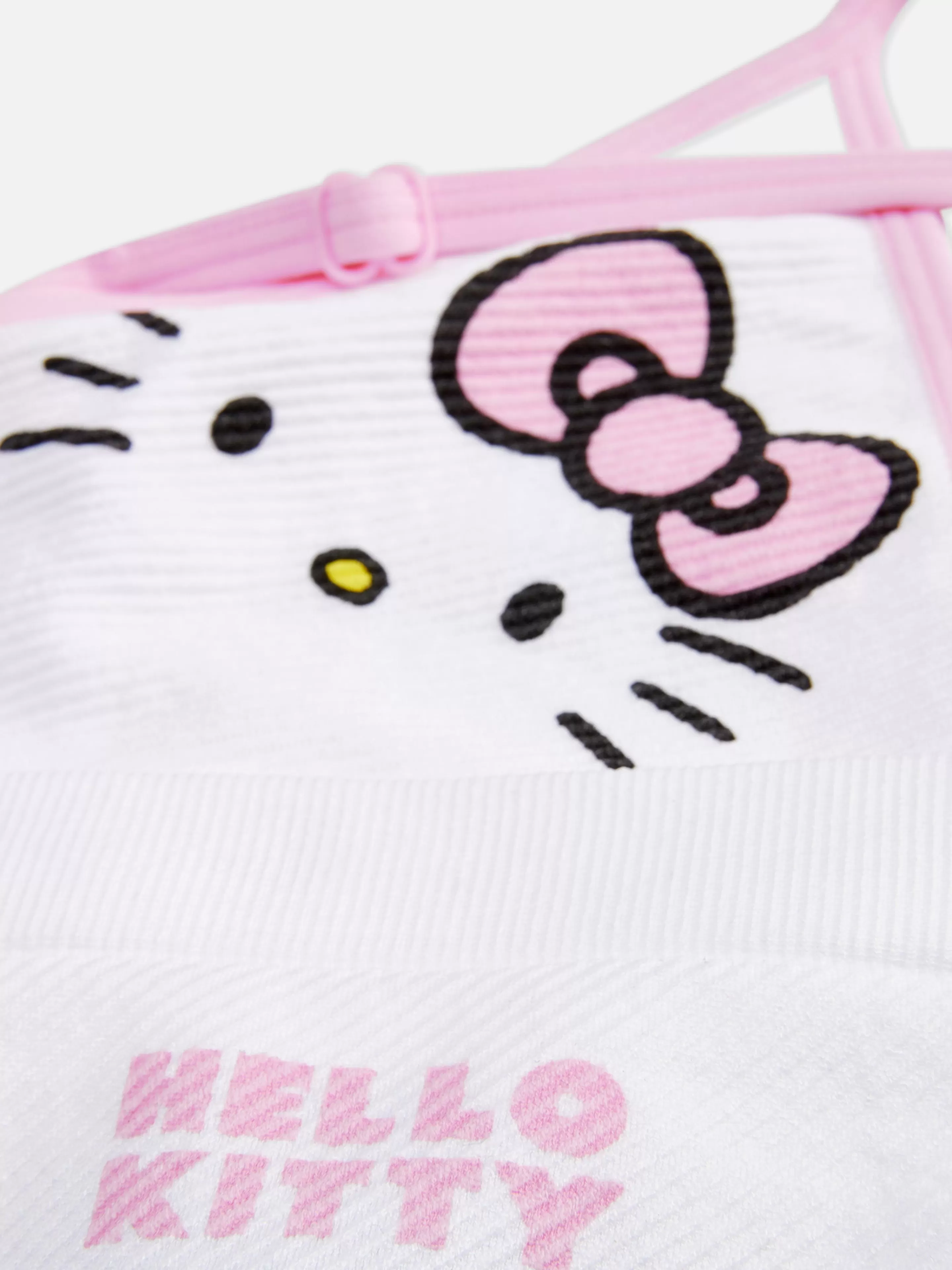 Conjuntos De Lingerie*Primark Sutiã Bralette Triângulo/tanga S/ Costuras Hello Kitty Branco