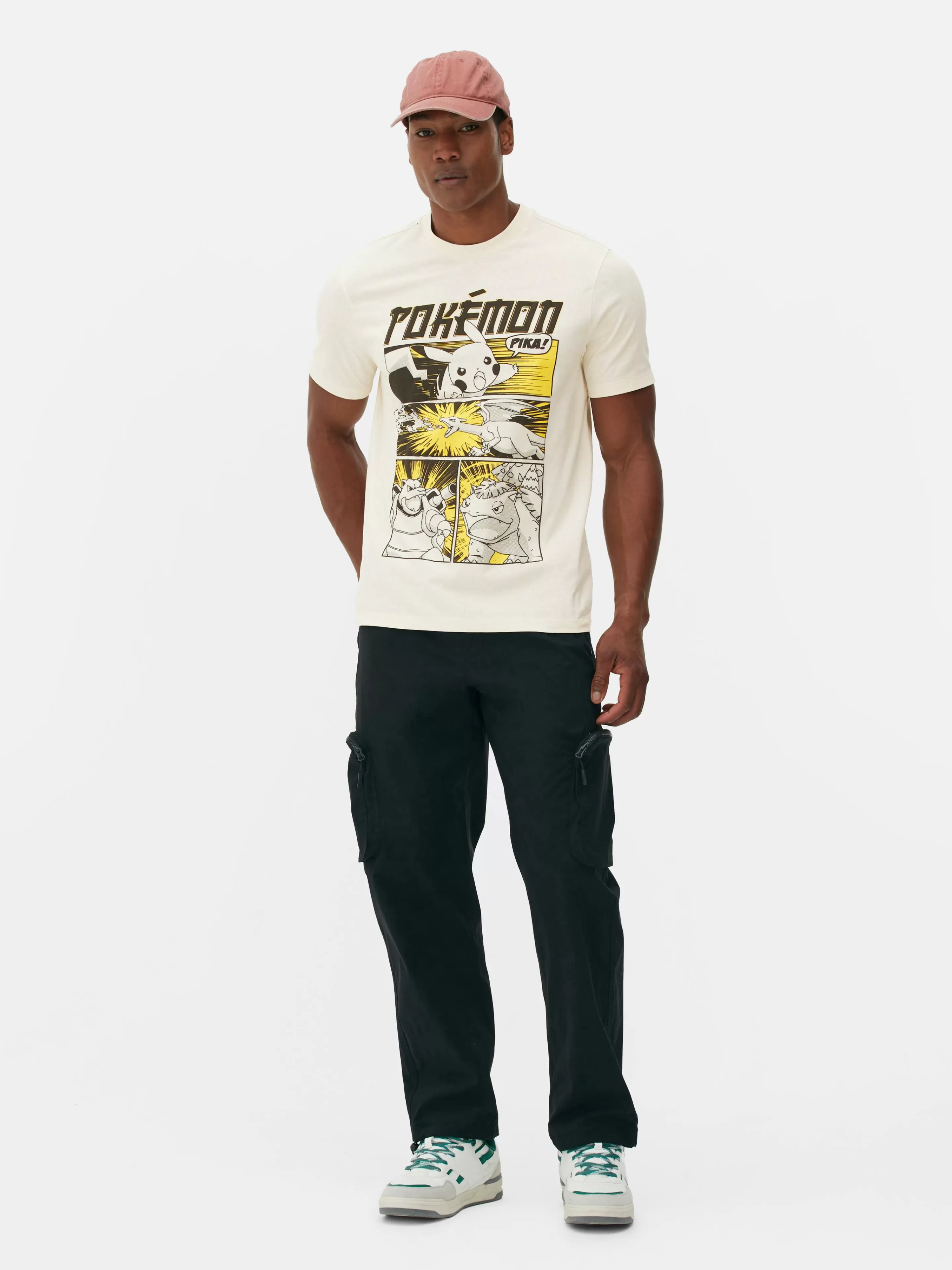 Tops E T-Shirts*Primark T-shirt Banda Desenhada Pokémon Pedra