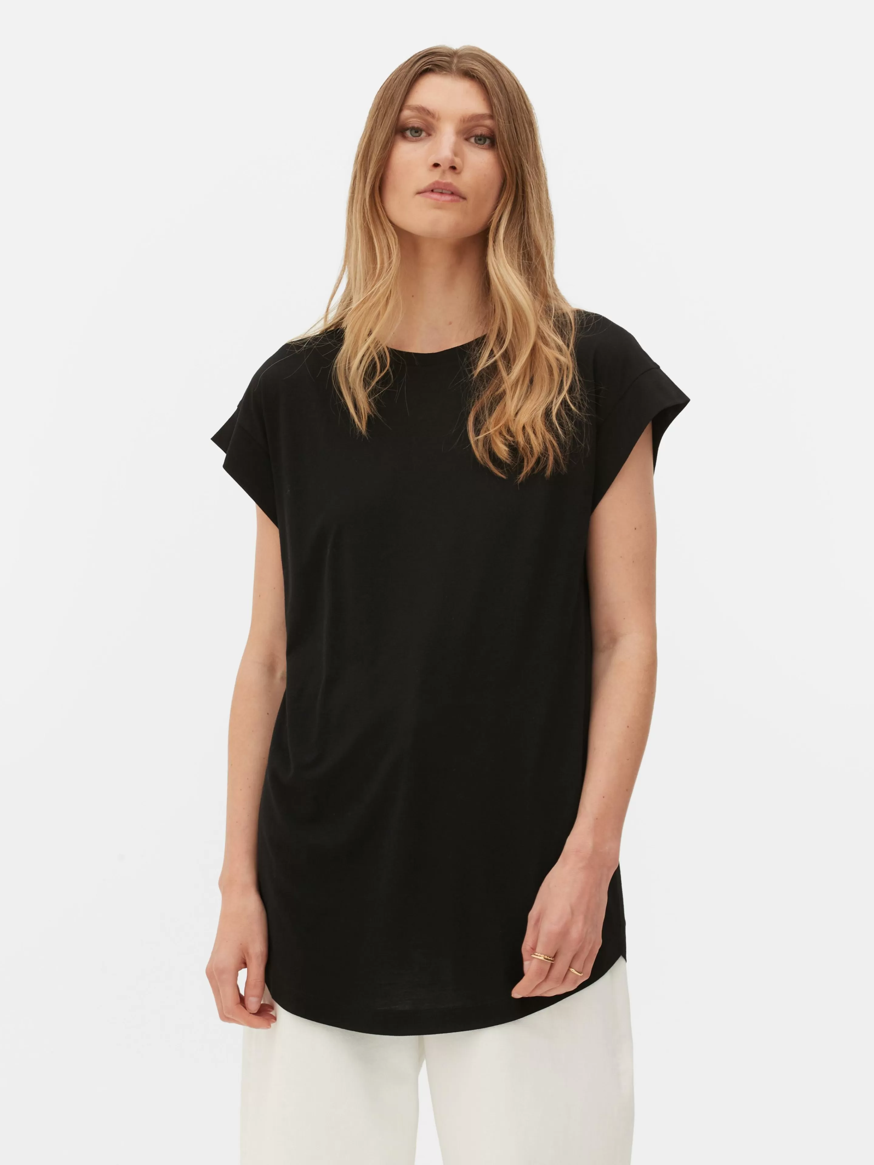 Tops E T-Shirts*Primark T-shirt Básica Comprida Preto