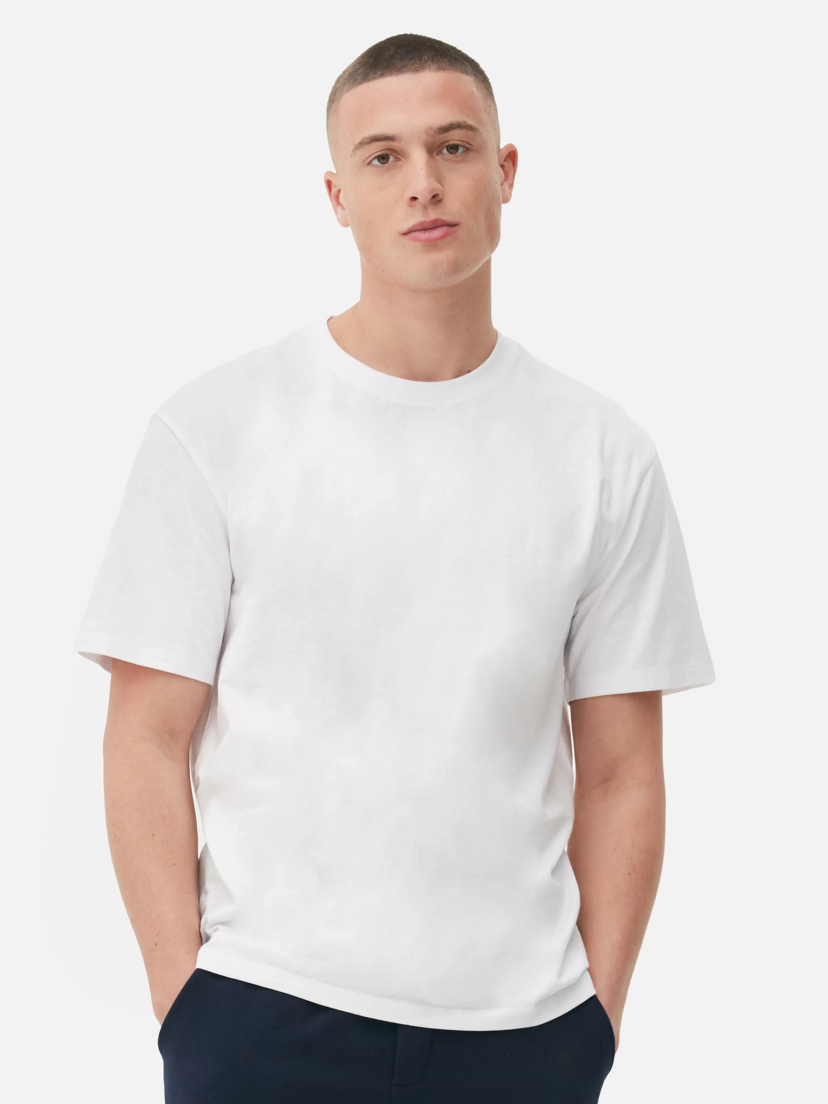 Tops E T-Shirts*Primark T-shirt Corte Folgado Branco