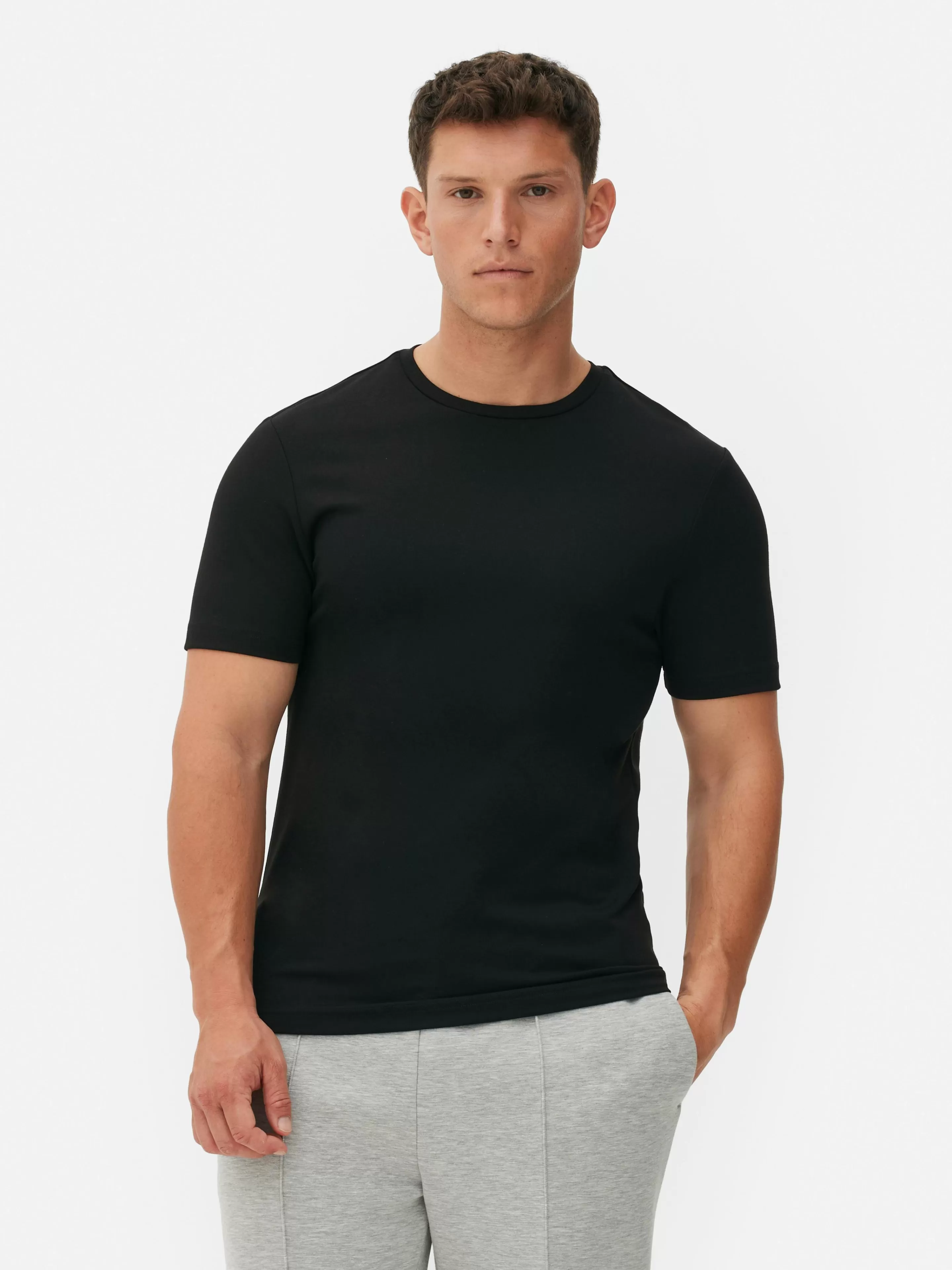 Tops E T-Shirts*Primark T-shirt Decote Redondo Kem Preto