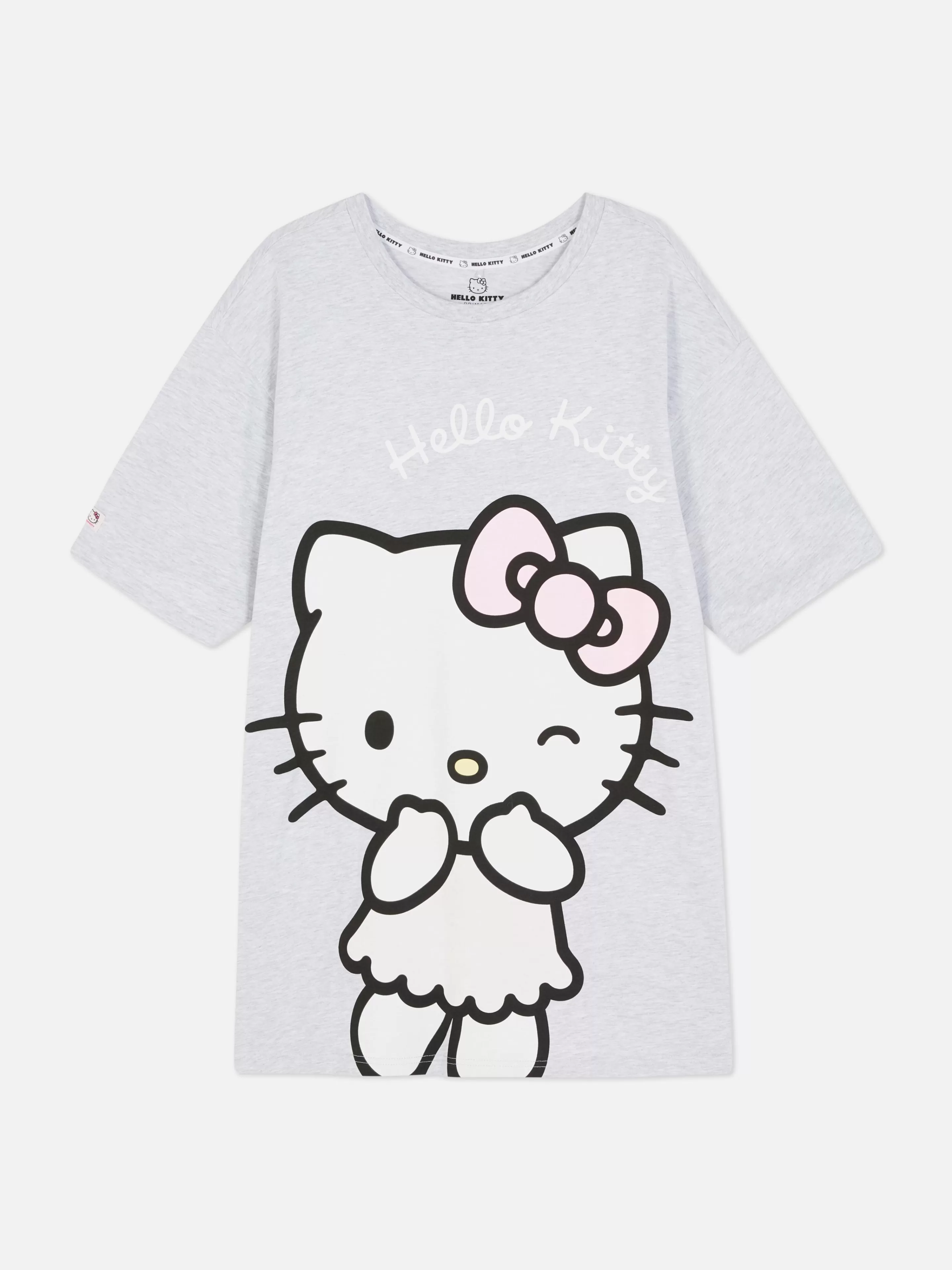 Camisas De Noite E Camisas De Dormir*Primark T-shirt Dormir Larga Hello Kitty Cinzento marmoreado