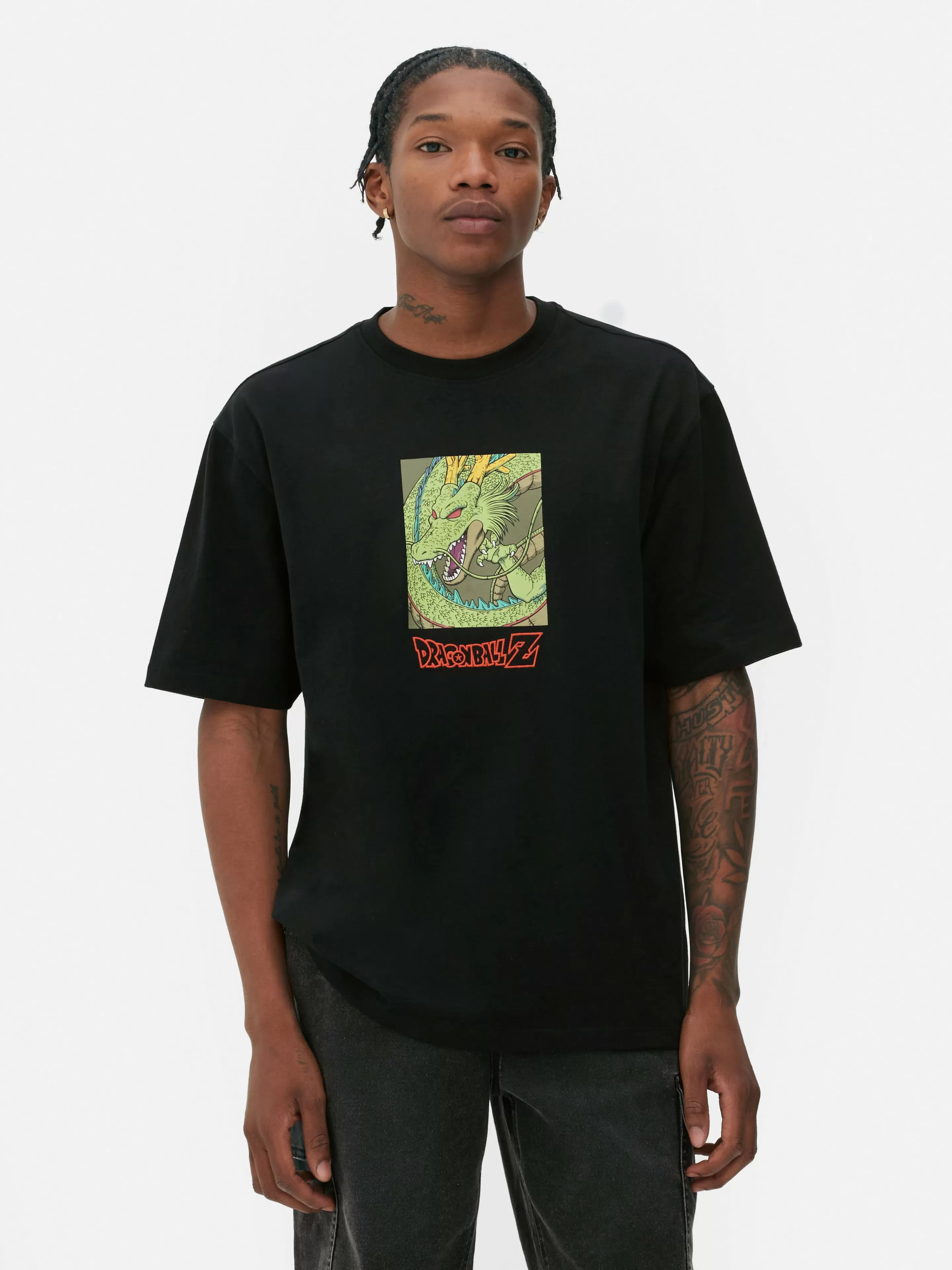 Camisolas E T-Shirts Com Estampado Gráfico | Tops E T-Shirts*Primark T-shirt Dragon Ball Z Shenron Preto