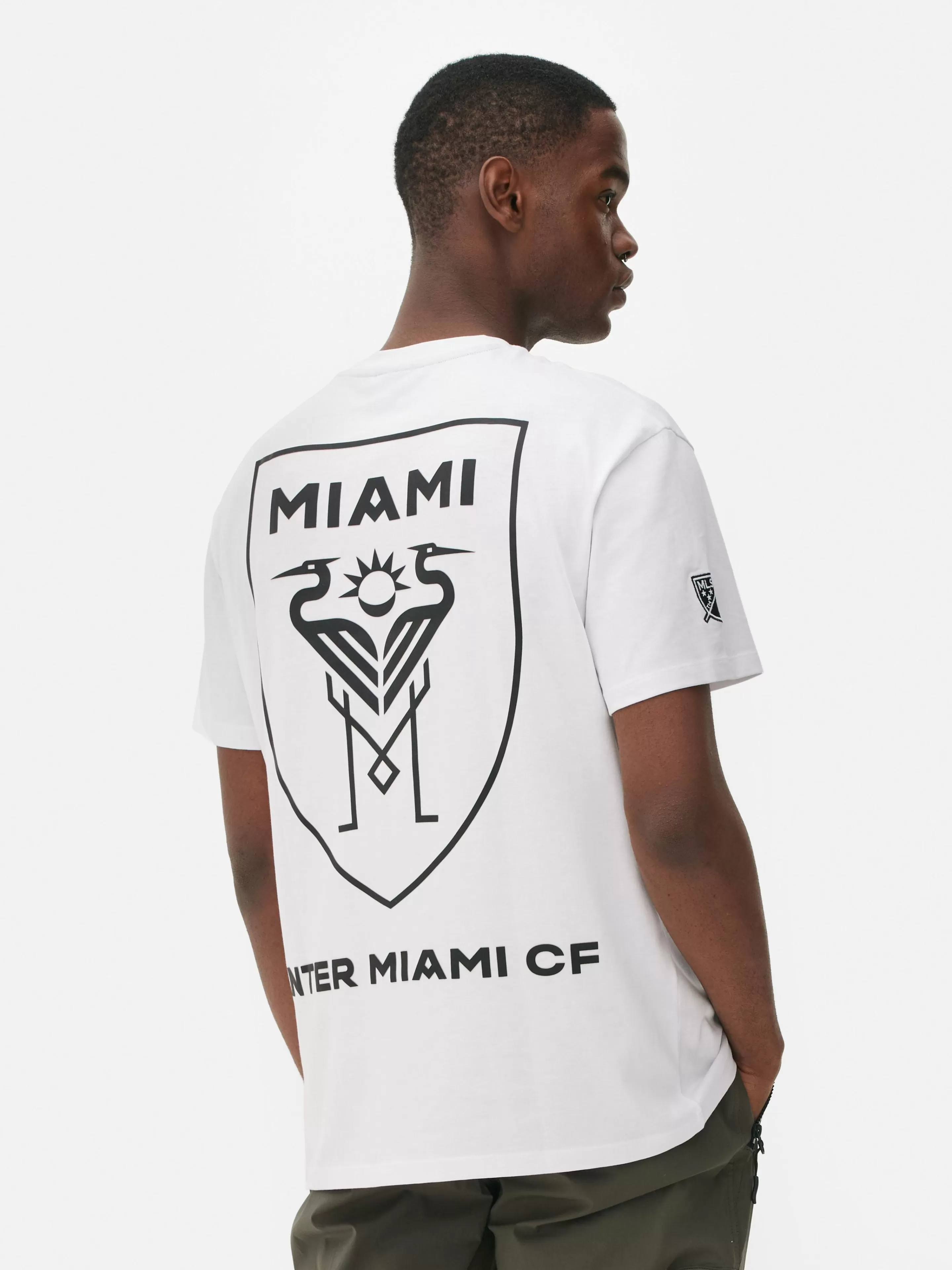 Tops E T-Shirts*Primark T-shirt Estampado Logótipo Inter Miami CF Branco