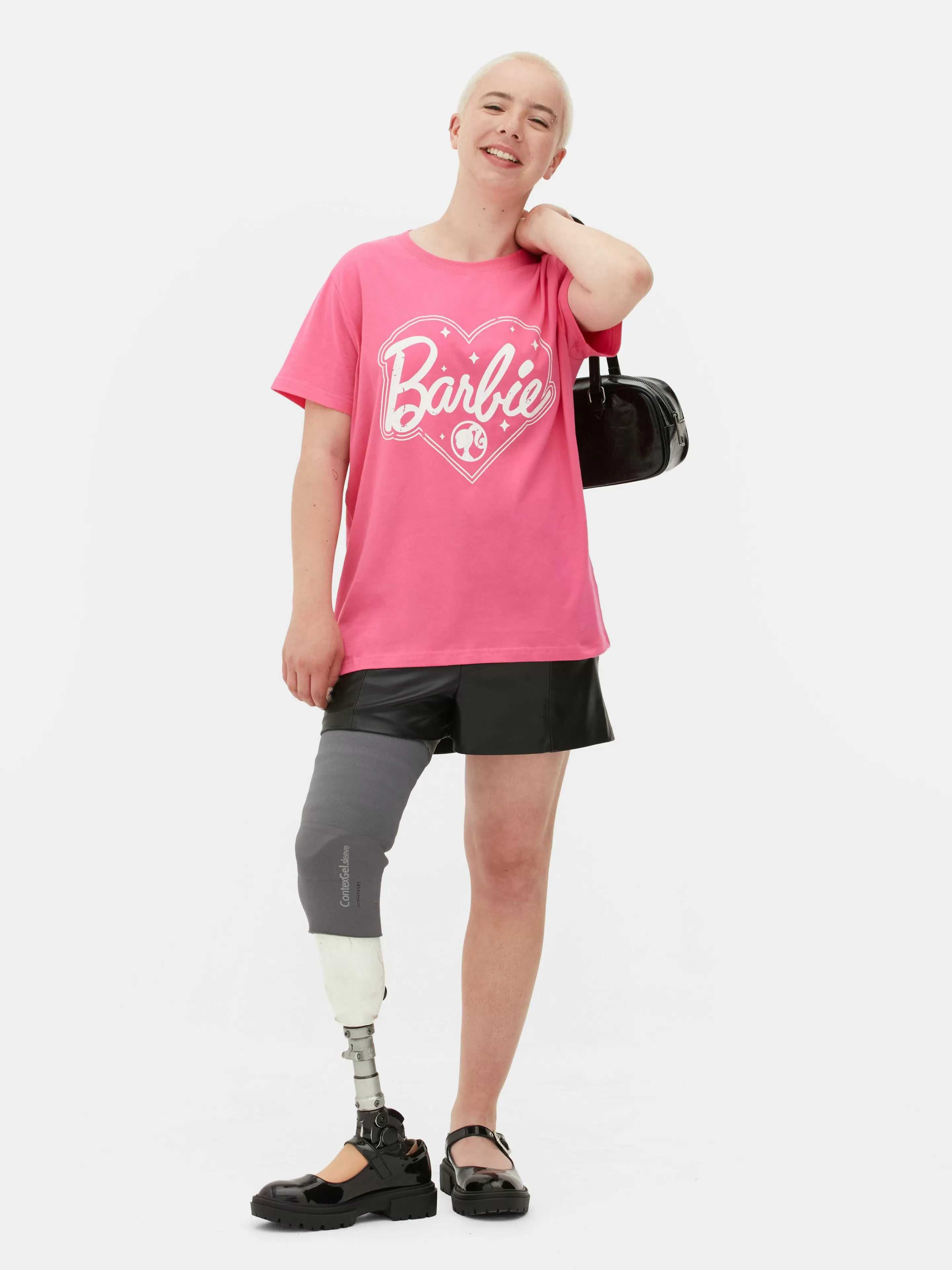 Tops E T-Shirts*Primark T-shirt Gráfica Barbie Cor-de-rosa