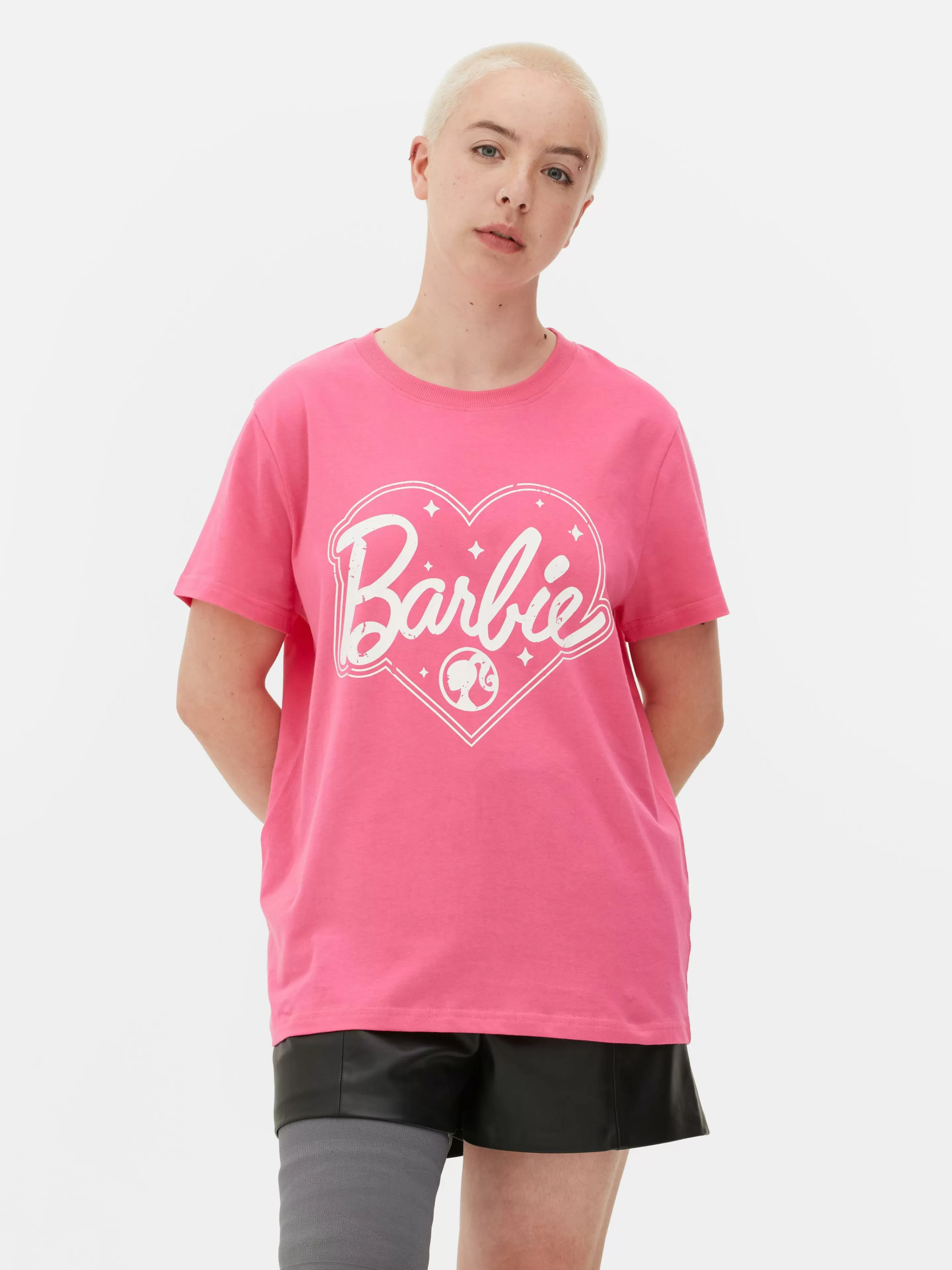 Tops E T-Shirts*Primark T-shirt Gráfica Barbie Cor-de-rosa