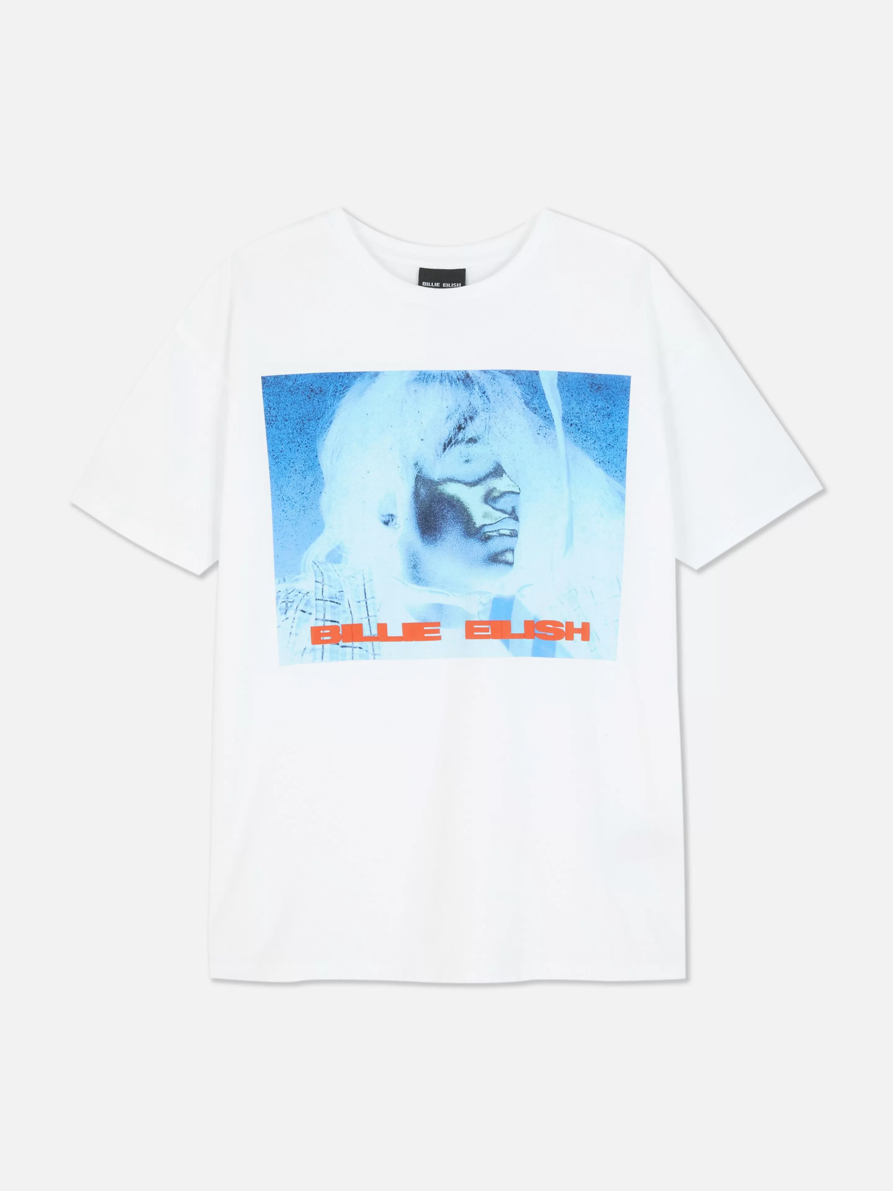 Tops E T-Shirts*Primark T-shirt Gráfica Billie Eilish Branco