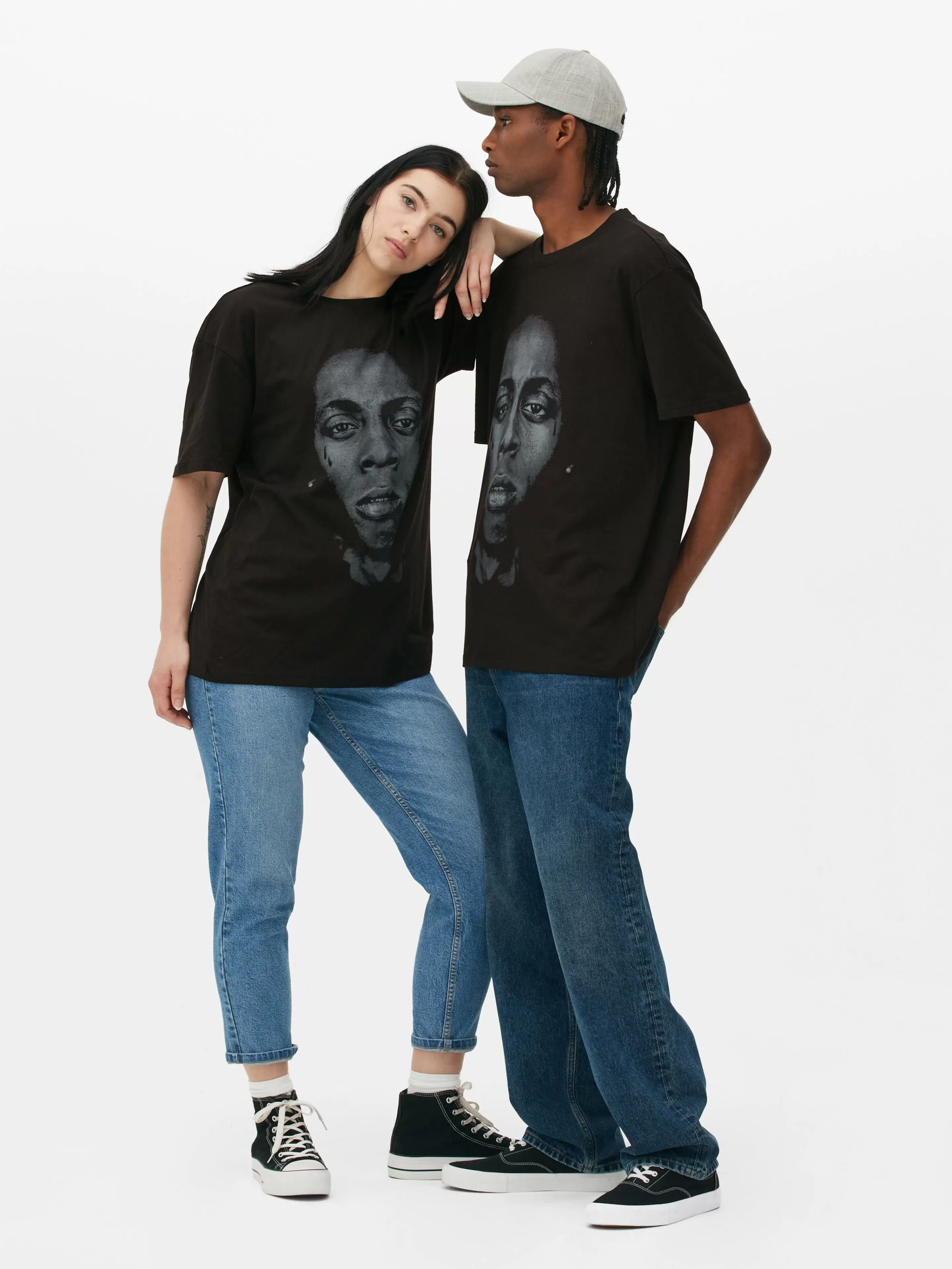 Camisolas E T-Shirts Com Estampado Gráfico | Tops E T-Shirts*Primark T-shirt Gráfica Lil Wayne Preto