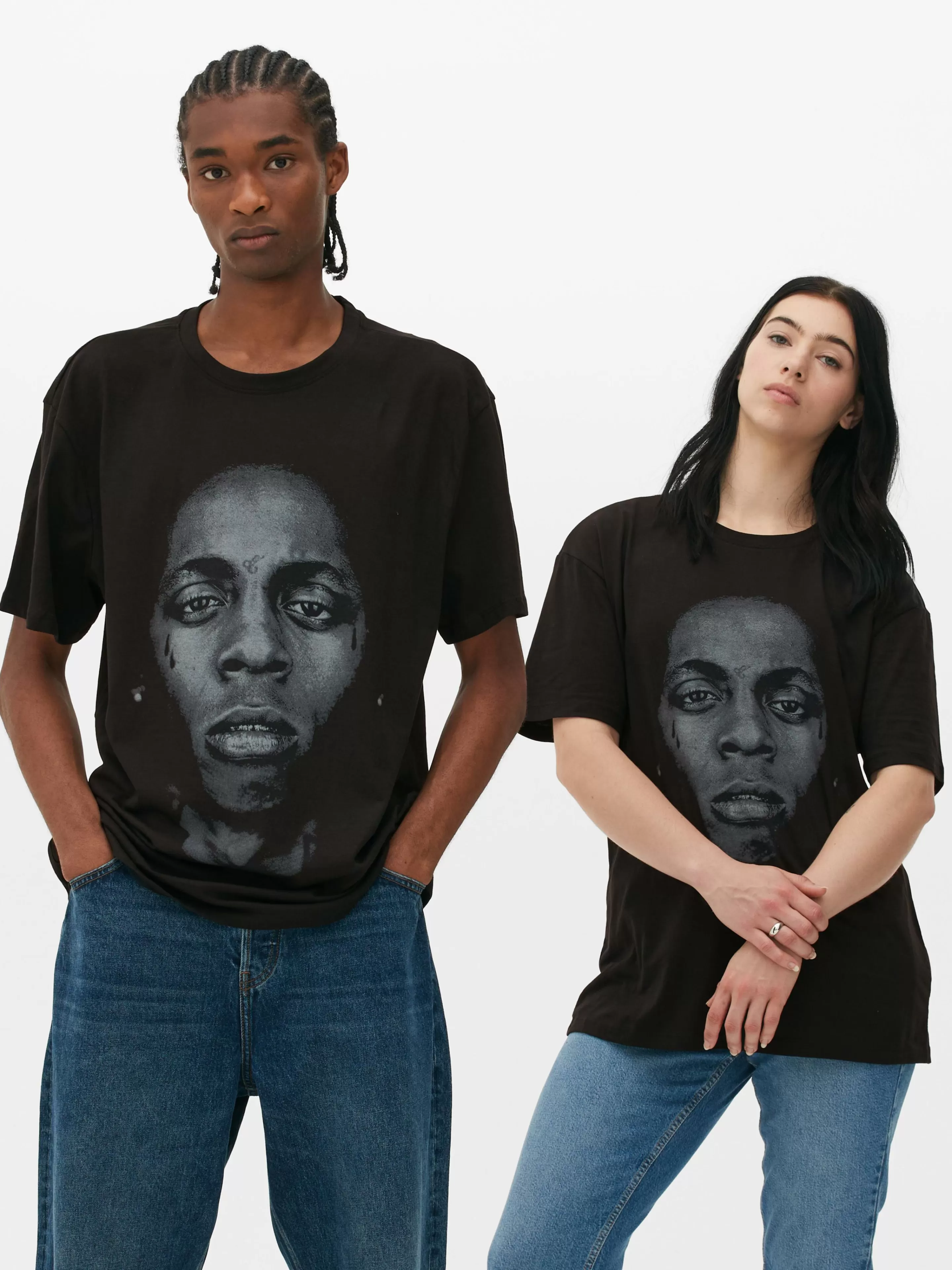 Camisolas E T-Shirts Com Estampado Gráfico | Tops E T-Shirts*Primark T-shirt Gráfica Lil Wayne Preto