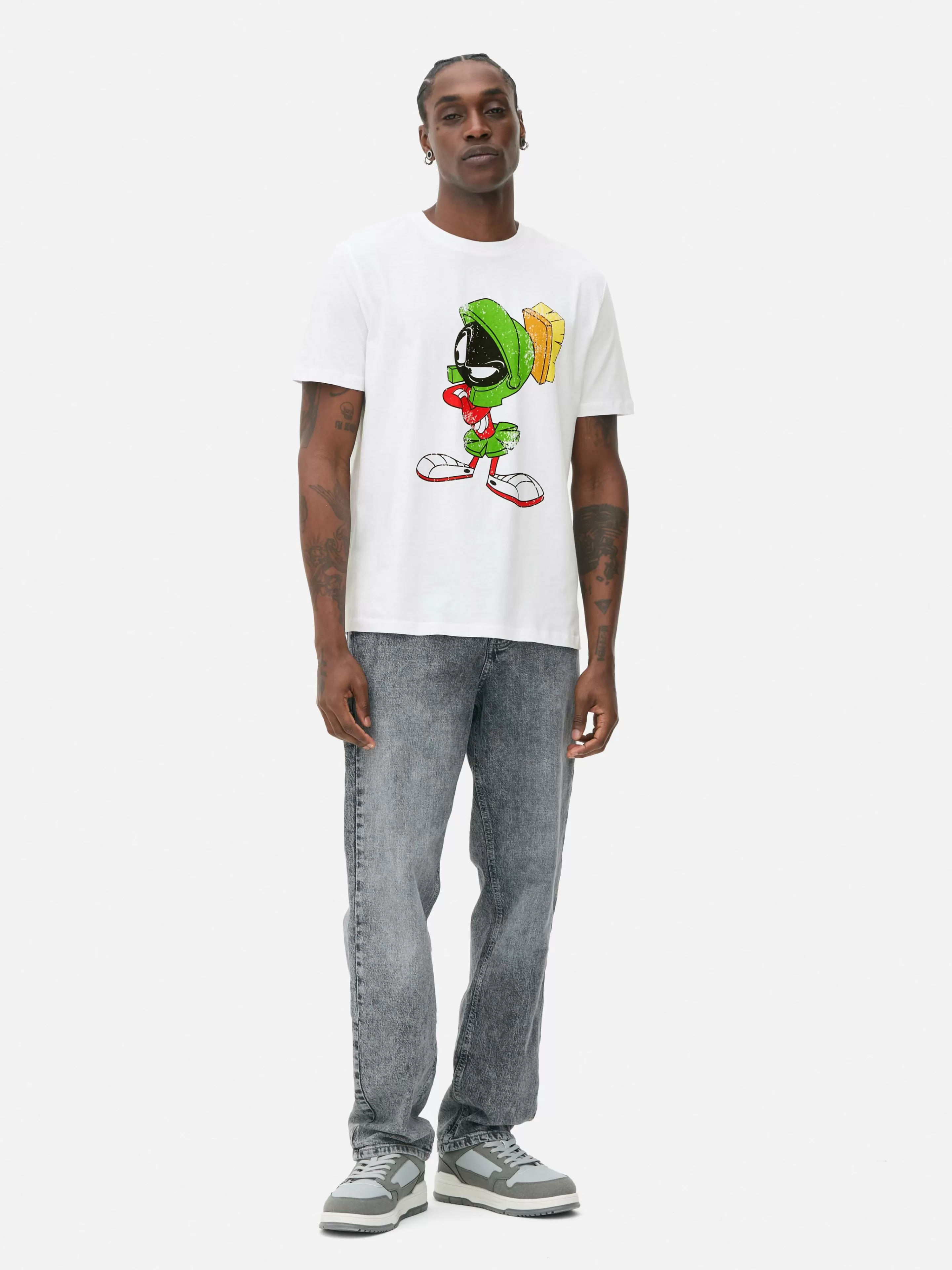 Camisolas E T-Shirts Com Estampado Gráfico | Tops E T-Shirts*Primark T-shirt Looney Tunes Marvin O Marciano Branco