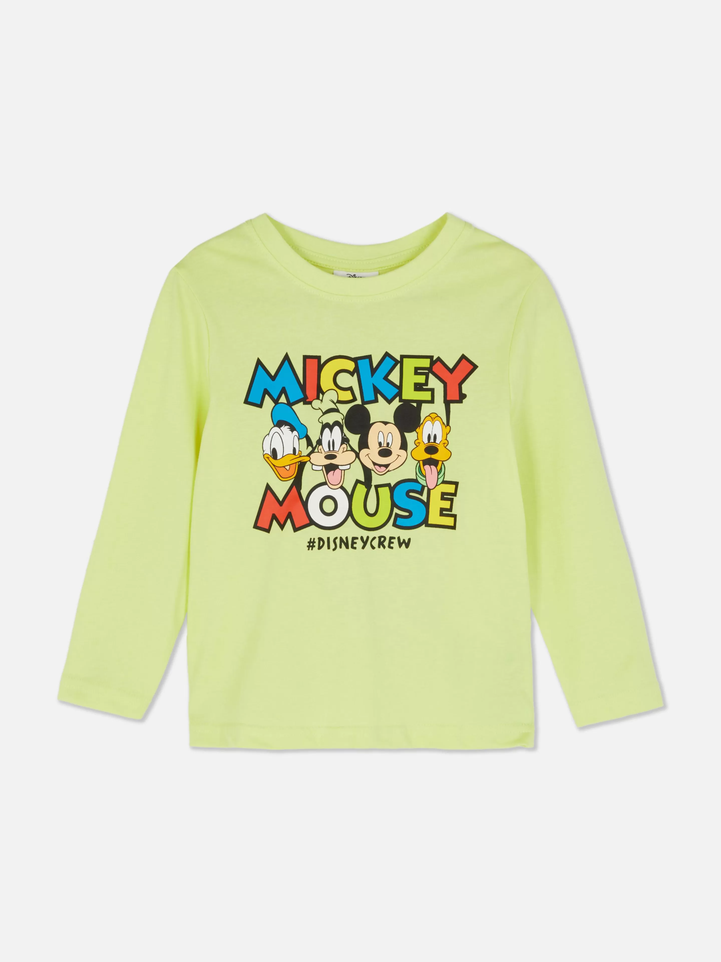 Tops E T-Shirts*Primark T-shirt Manga Comprida Disney Mickey Mouse & Friends Amarelo