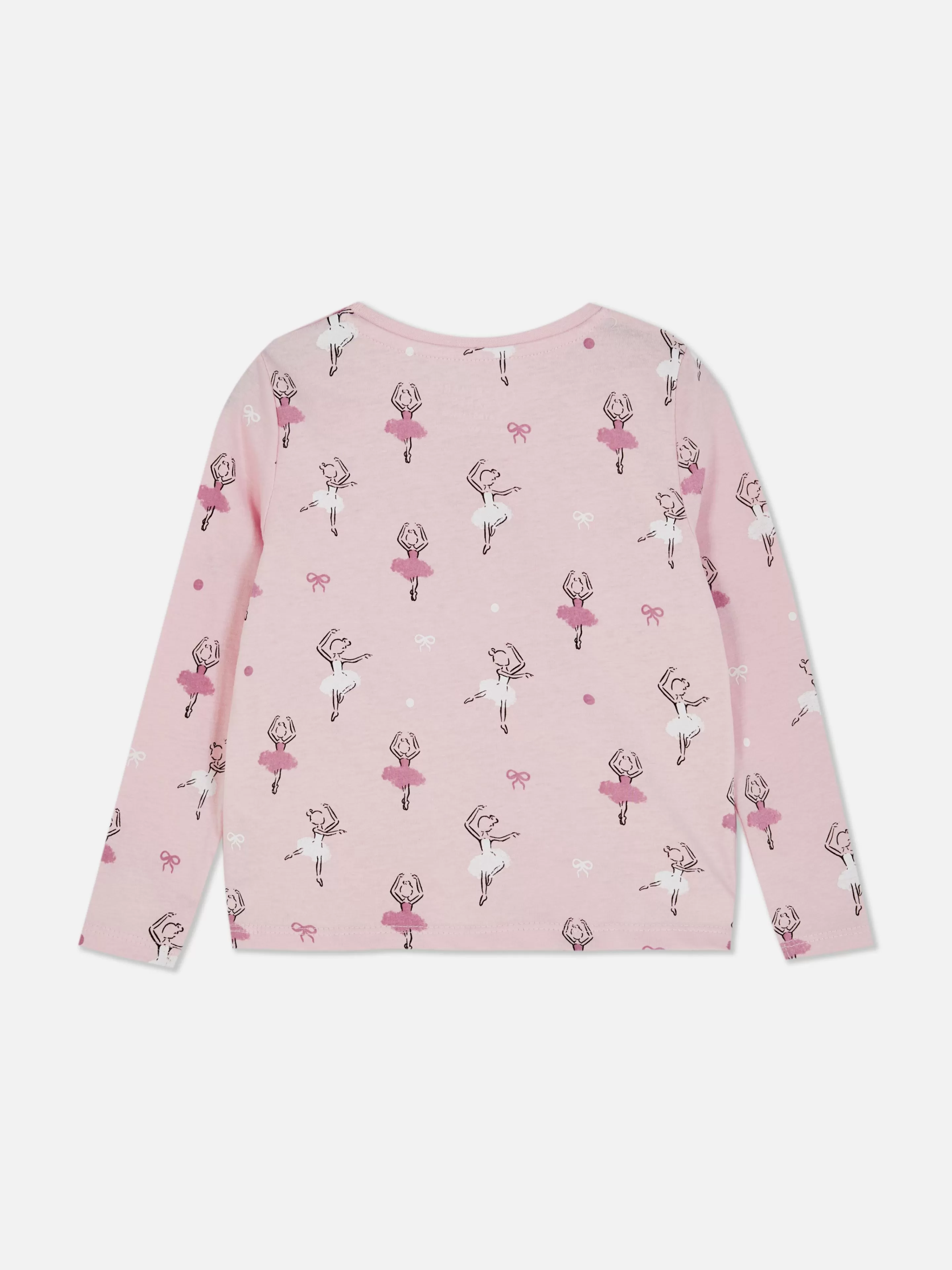 Tops E T-Shirts*Primark T-shirt Manga Comprida Gráfico Ballet Cor-de-rosa