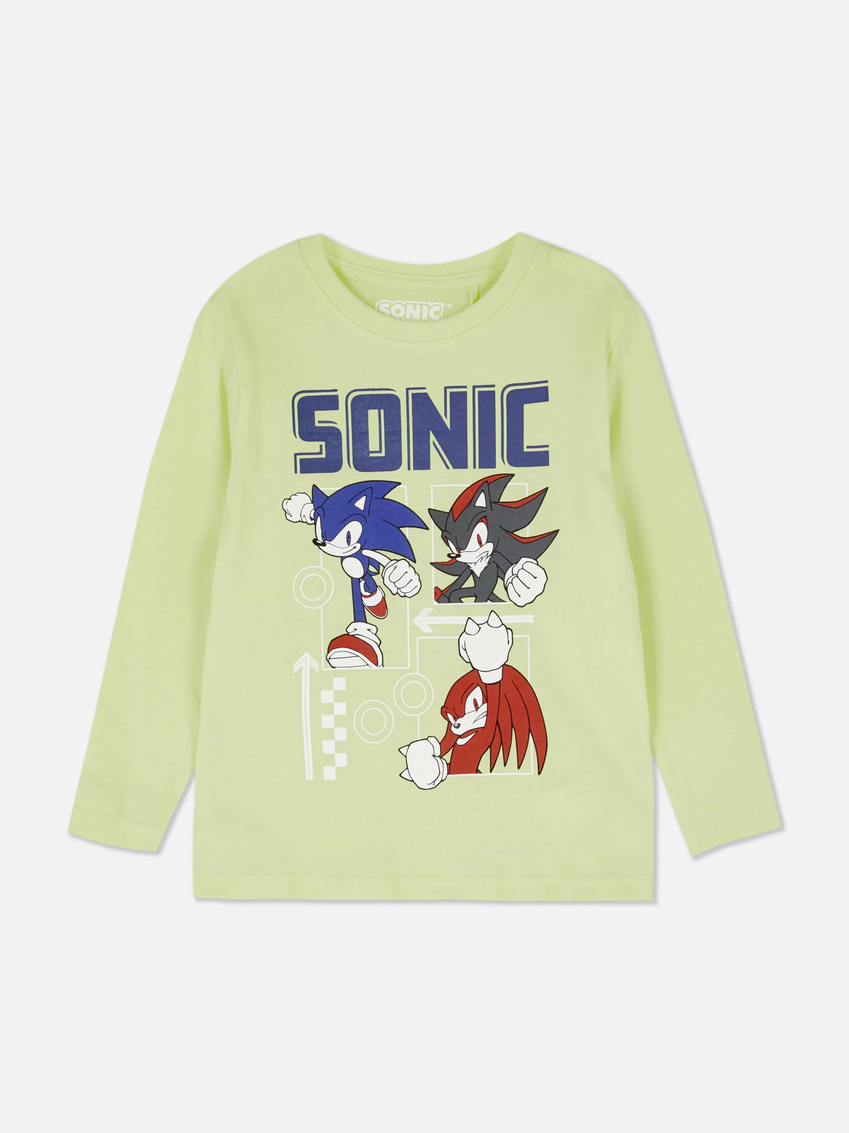 Tops E T-Shirts*Primark T-shirt Manga Comprida Sonic The Hedgehog Amarelo