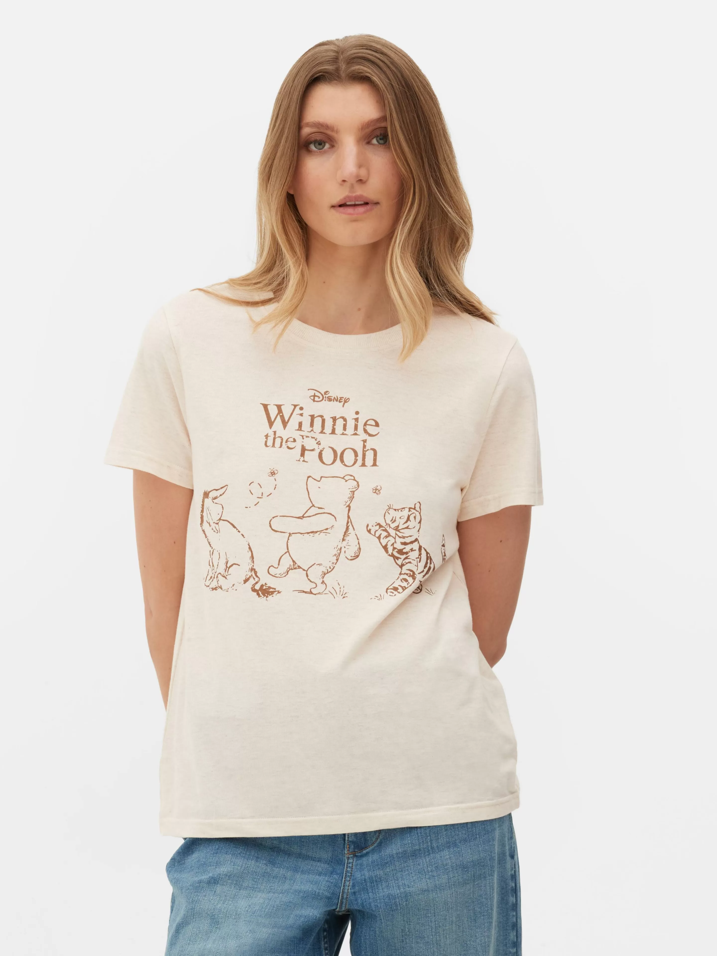 Tops E T-Shirts*Primark T-shirt Manga Curta Disney Winnie The Pooh Aveia