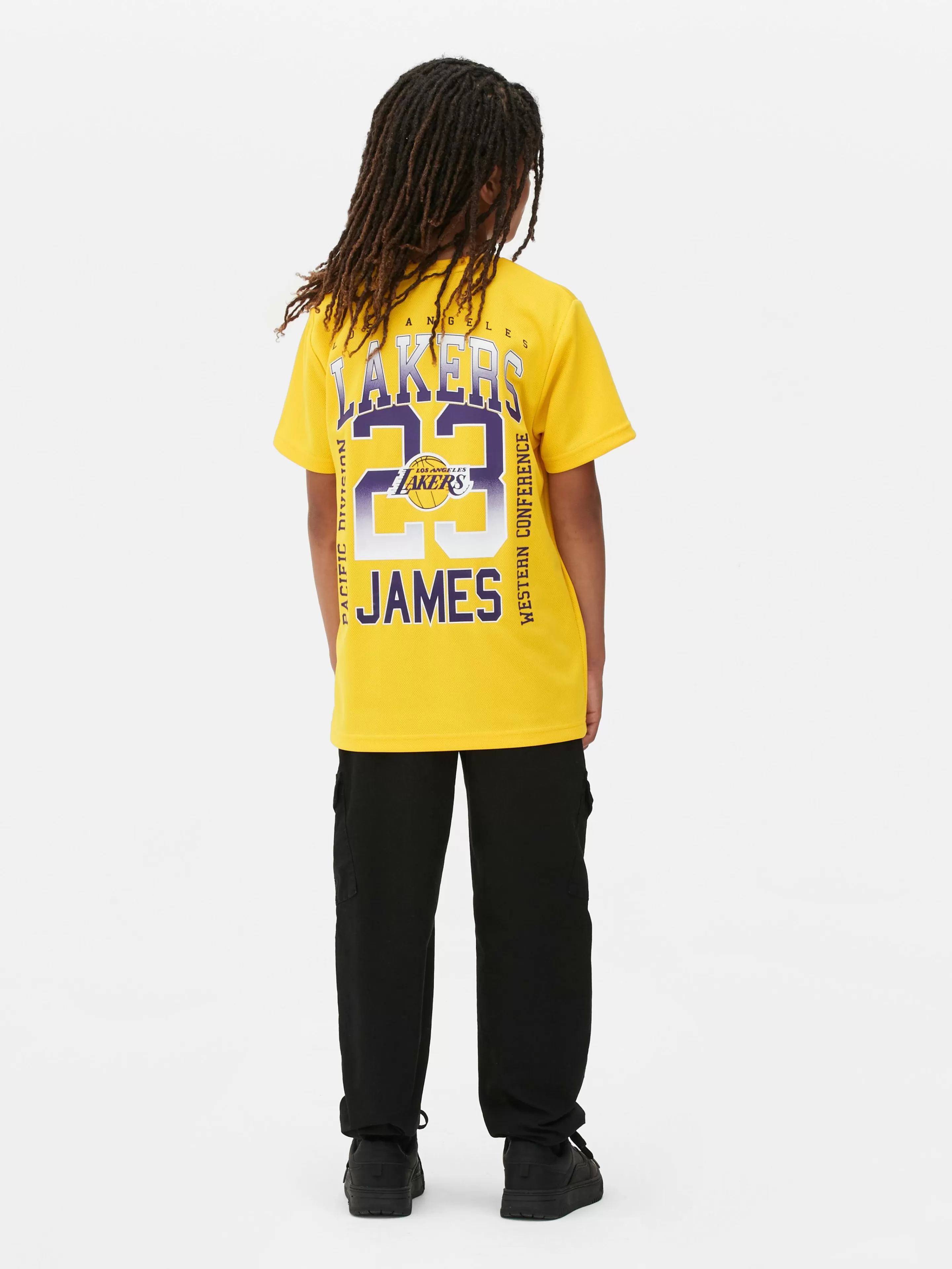 Tops E T-Shirts*Primark T-shirt Manga Curta NBA Los Angeles Lakers Amarelo