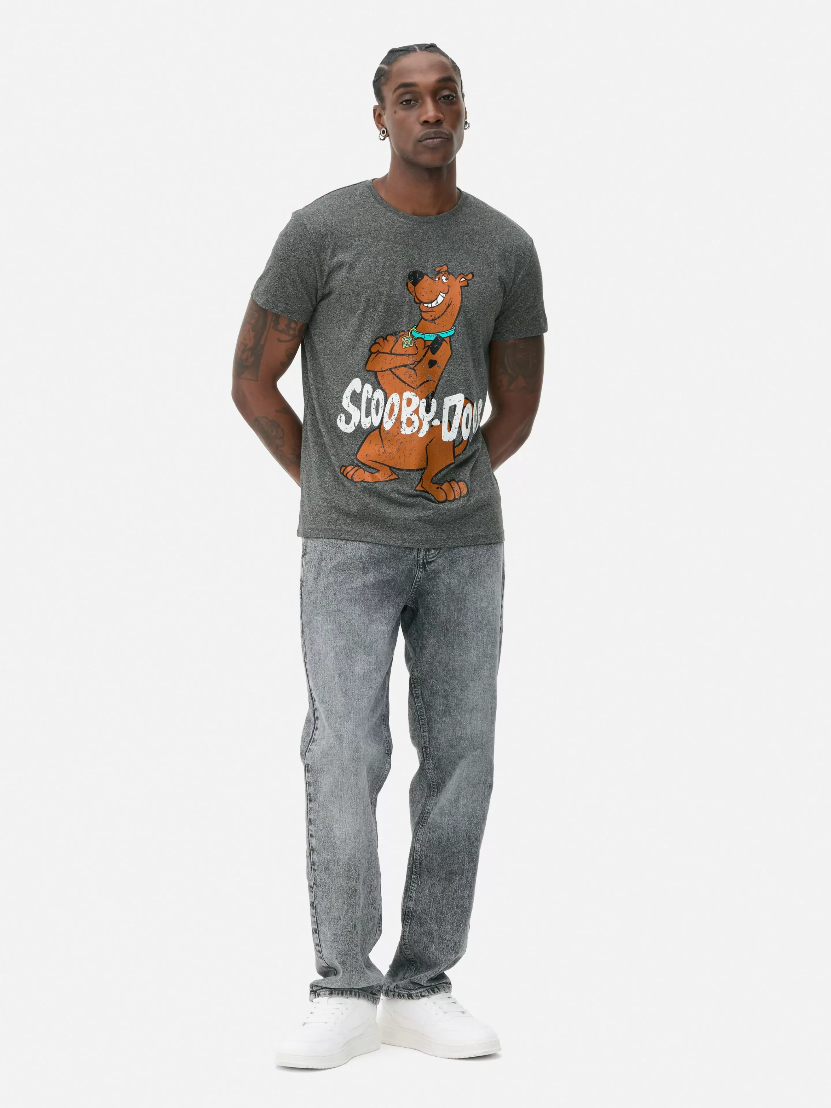 Camisolas E T-Shirts Com Estampado Gráfico | Tops E T-Shirts*Primark T-shirt Personagem Scooby-Doo Carvão marmoreado