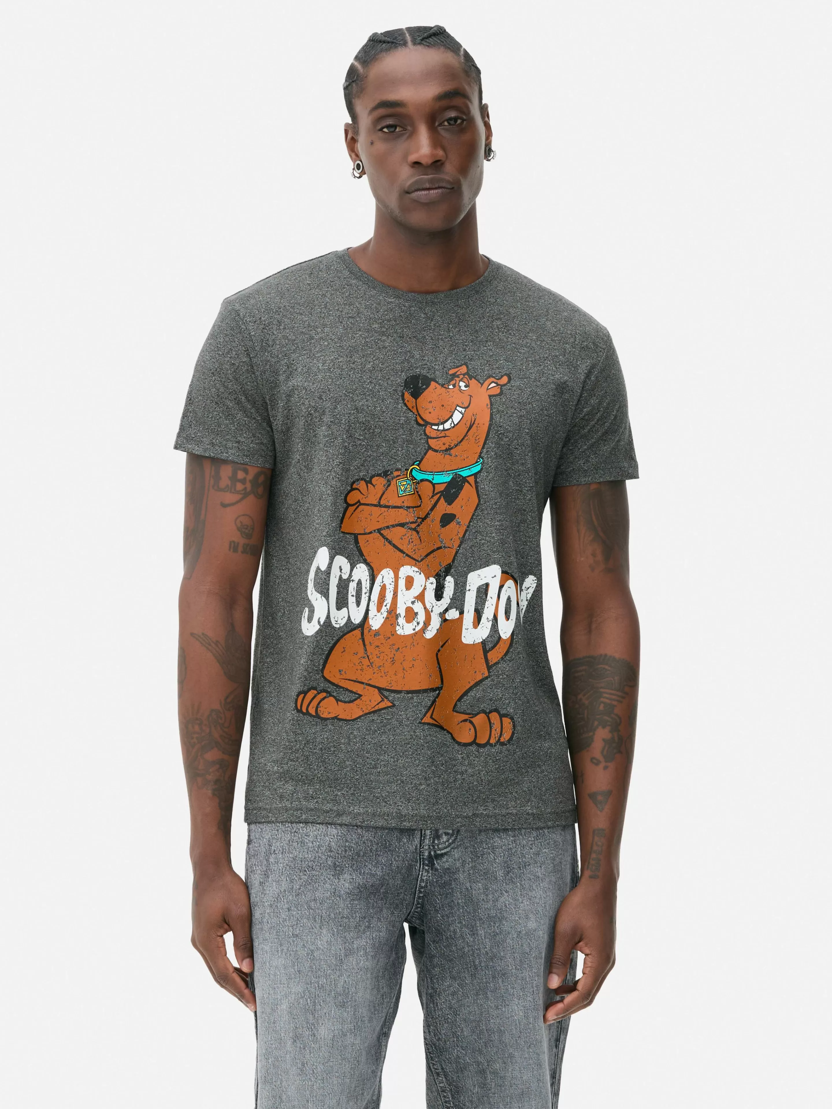 Camisolas E T-Shirts Com Estampado Gráfico | Tops E T-Shirts*Primark T-shirt Personagem Scooby-Doo Carvão marmoreado