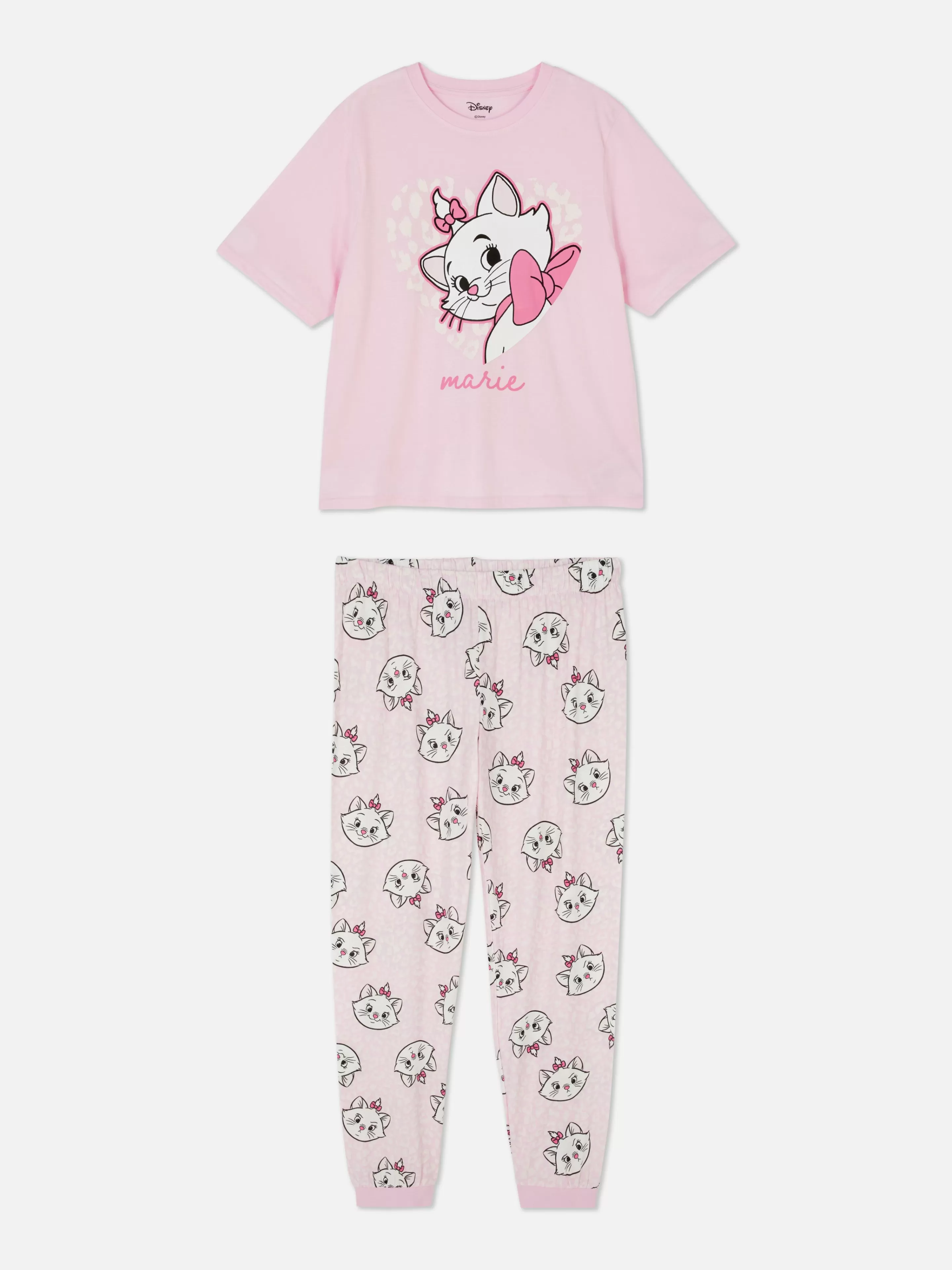 Pijamas*Primark T-shirt Pijama Personagens Disney Rosa-claro