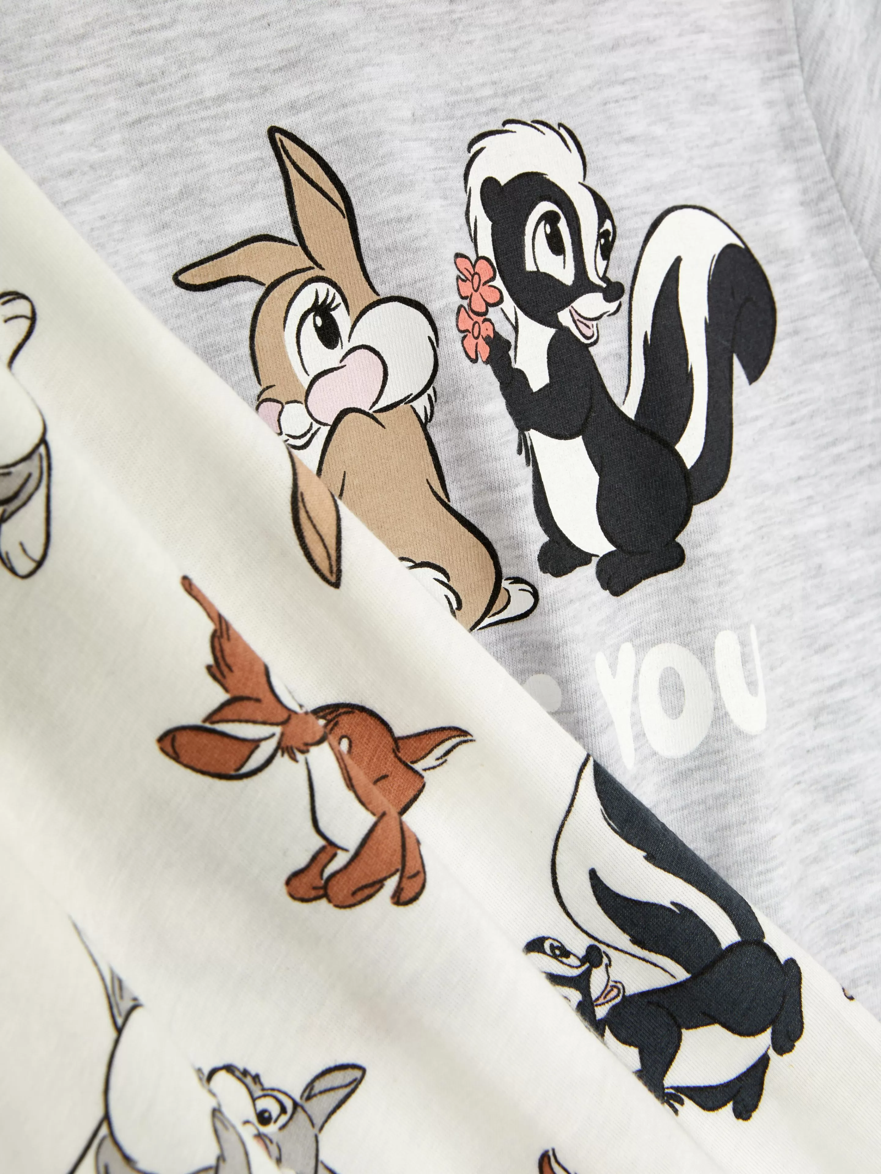 Pijamas*Primark T-shirt Pijama Personagens Disney Cinzento marmoreado