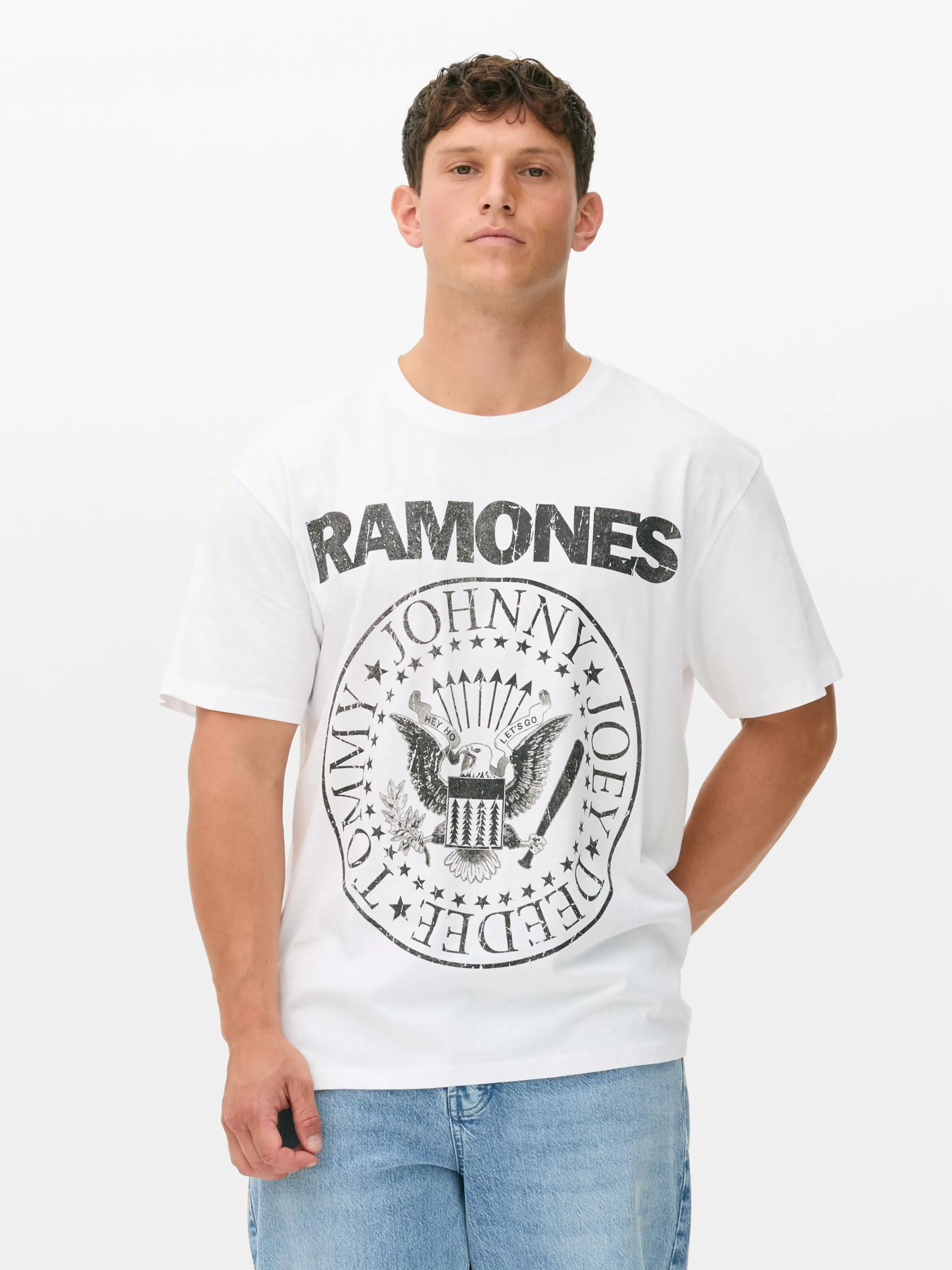 Camisolas E T-Shirts Com Estampado Gráfico | Tops E T-Shirts*Primark T-shirt Ramones Tour Branco