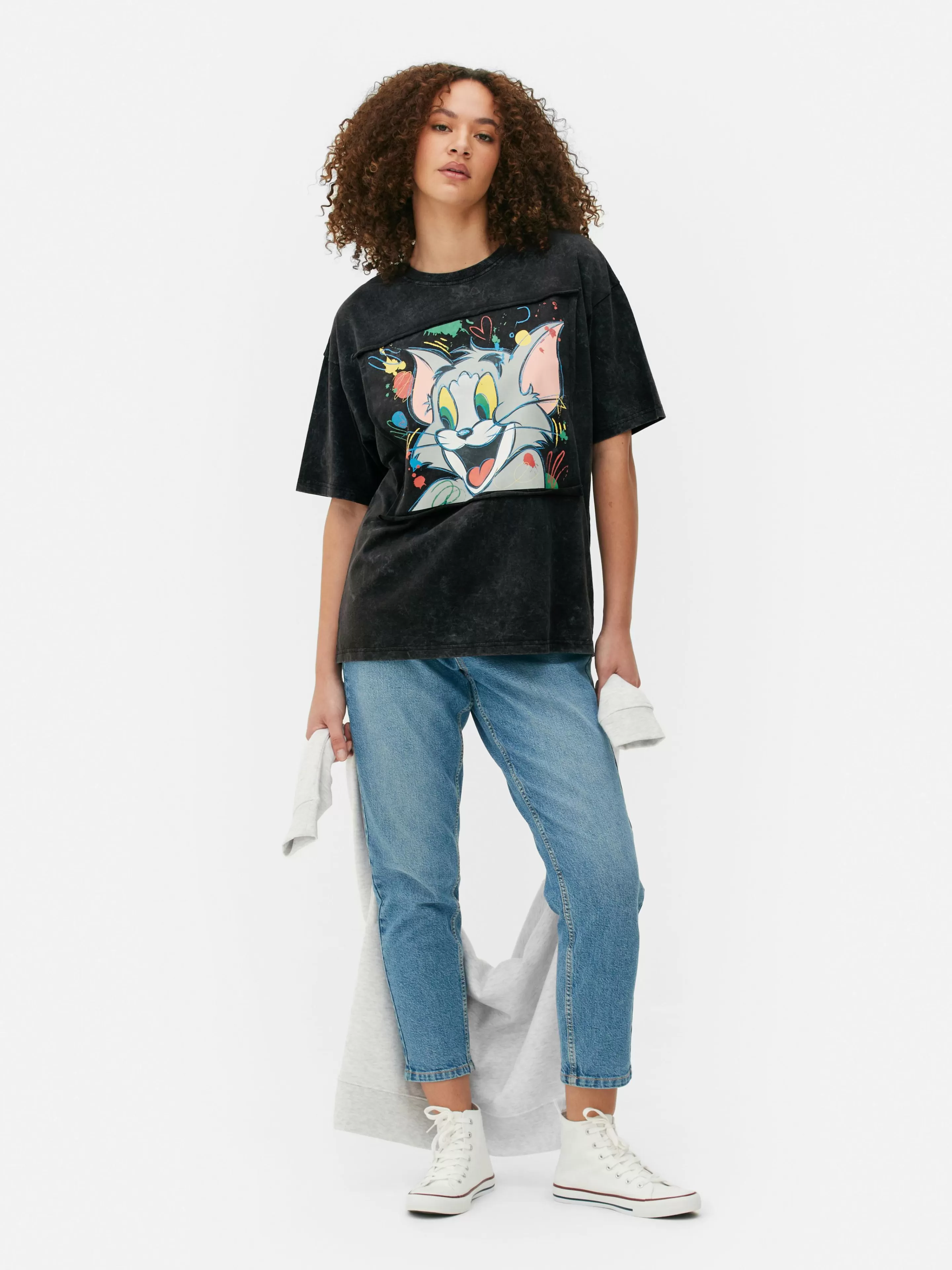 Tops E T-Shirts*Primark T-shirt Recortes Tom And Jerry Carvão