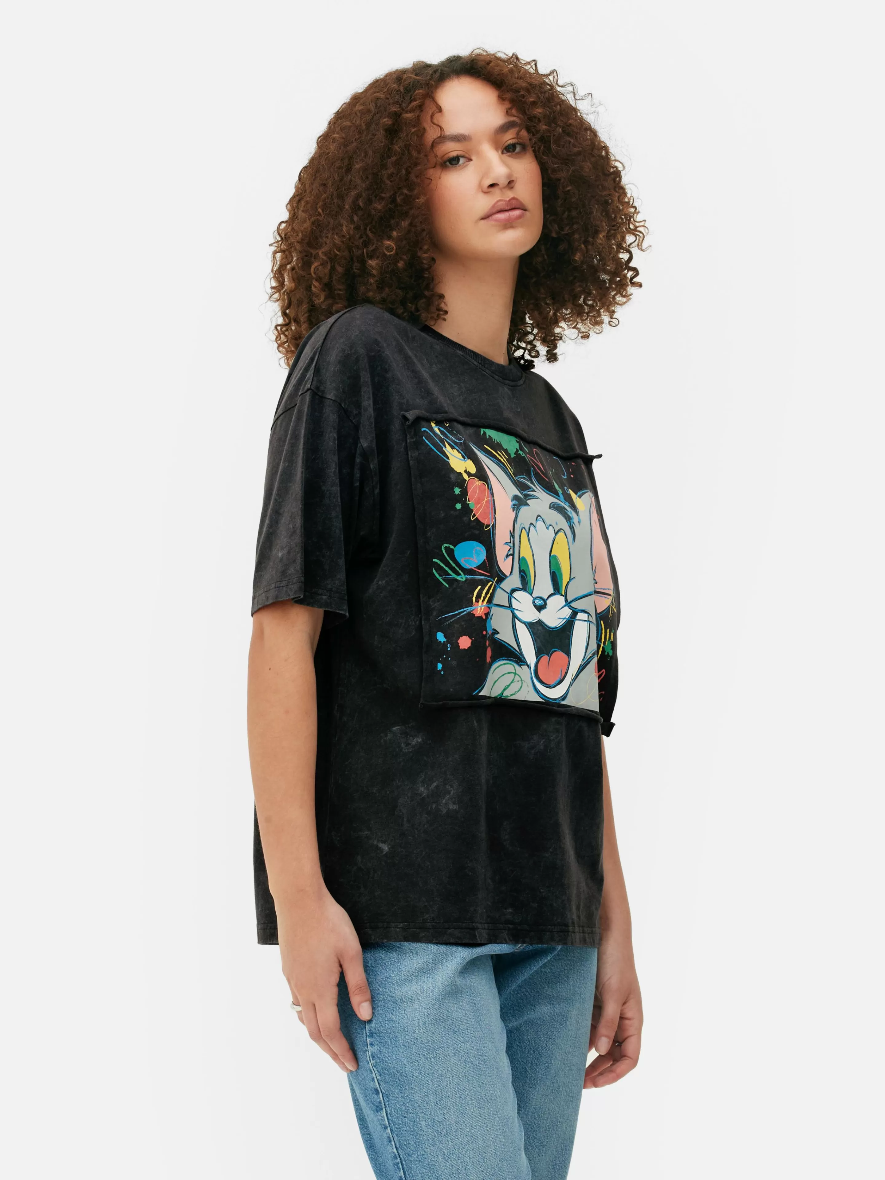 Tops E T-Shirts*Primark T-shirt Recortes Tom And Jerry Carvão