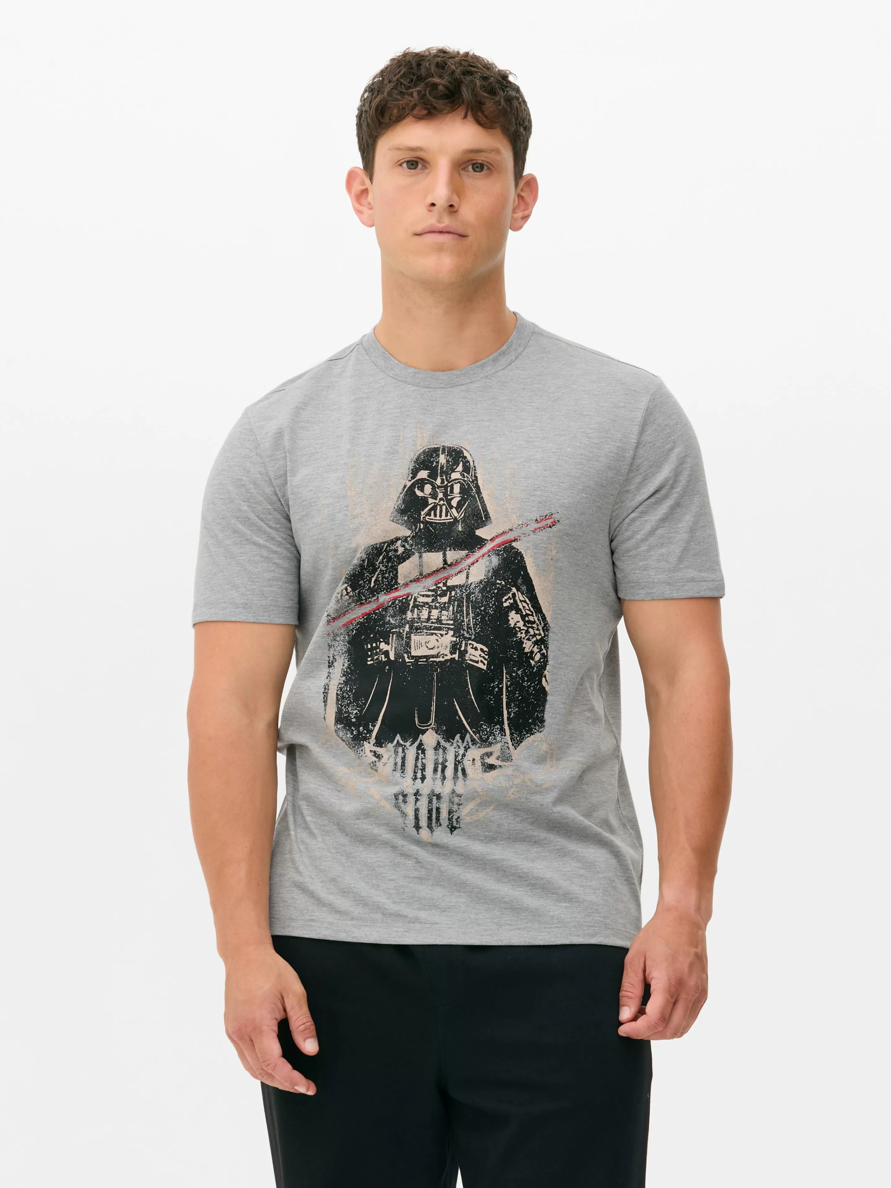 Tops E T-Shirts*Primark T-shirt Star Wars Darth Vader Cinzento marmoreado