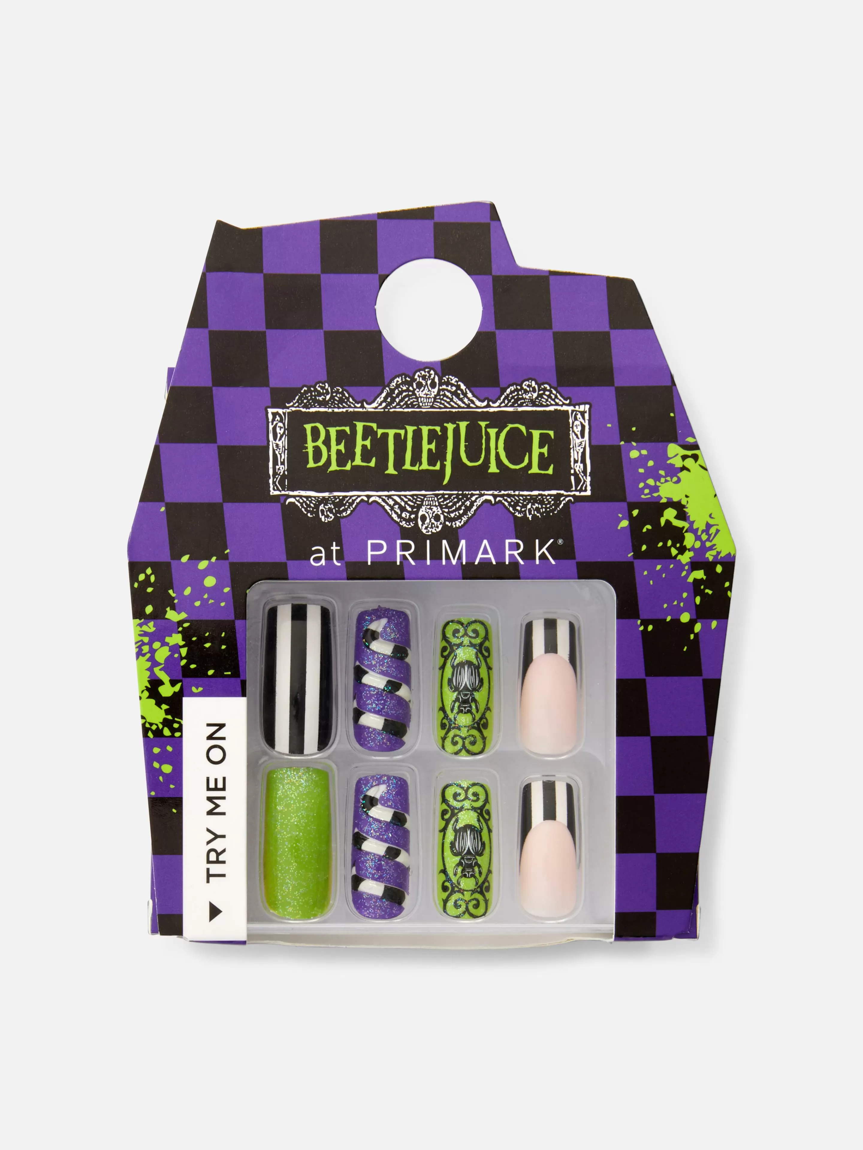 Unhas Postiças*Primark Unhas Postiças Beetlejuice Verde