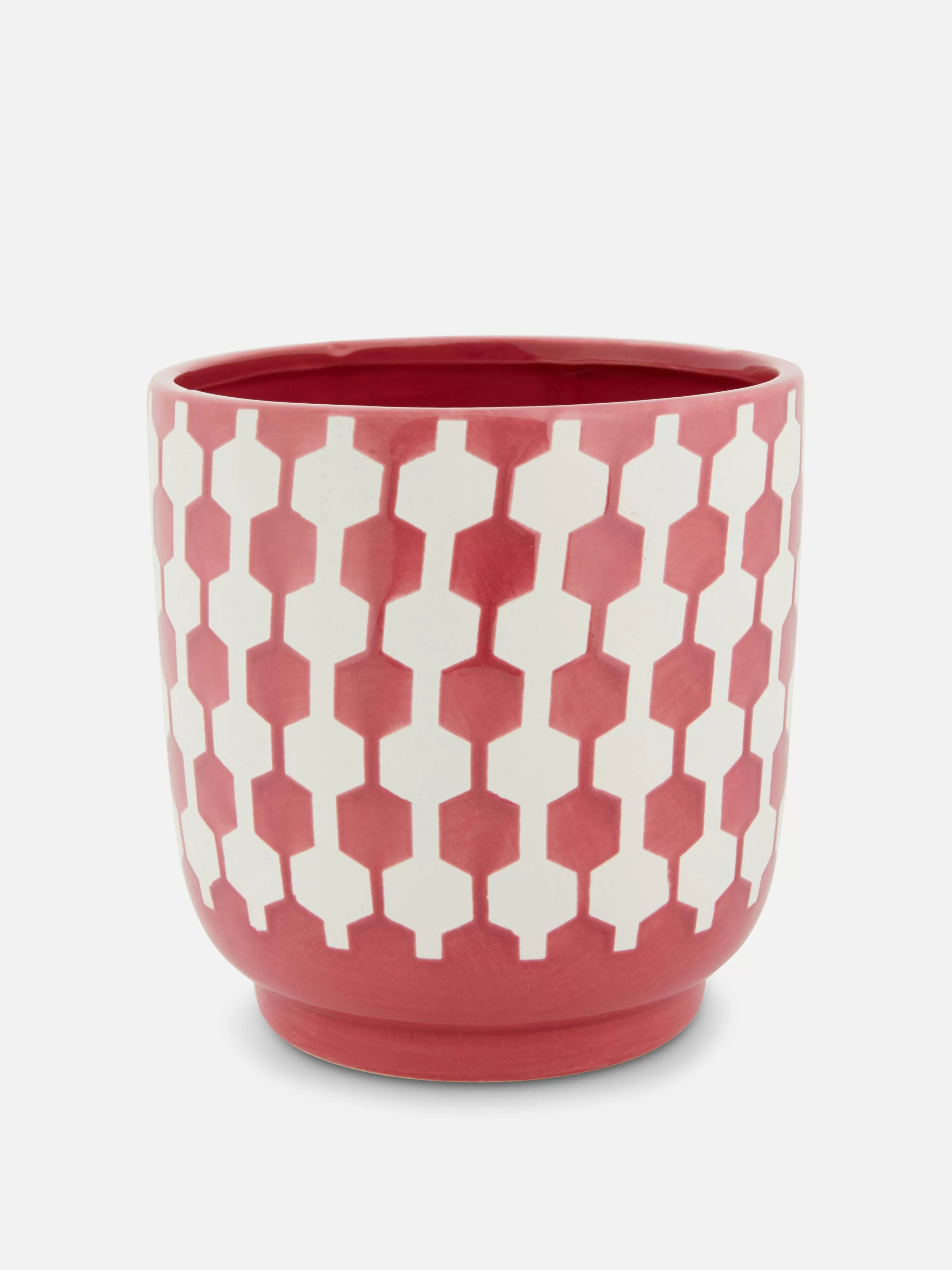 Vasos E Suportes Para Plantas*Primark Vaso Plantas Geométrico Retro Cor-de-rosa