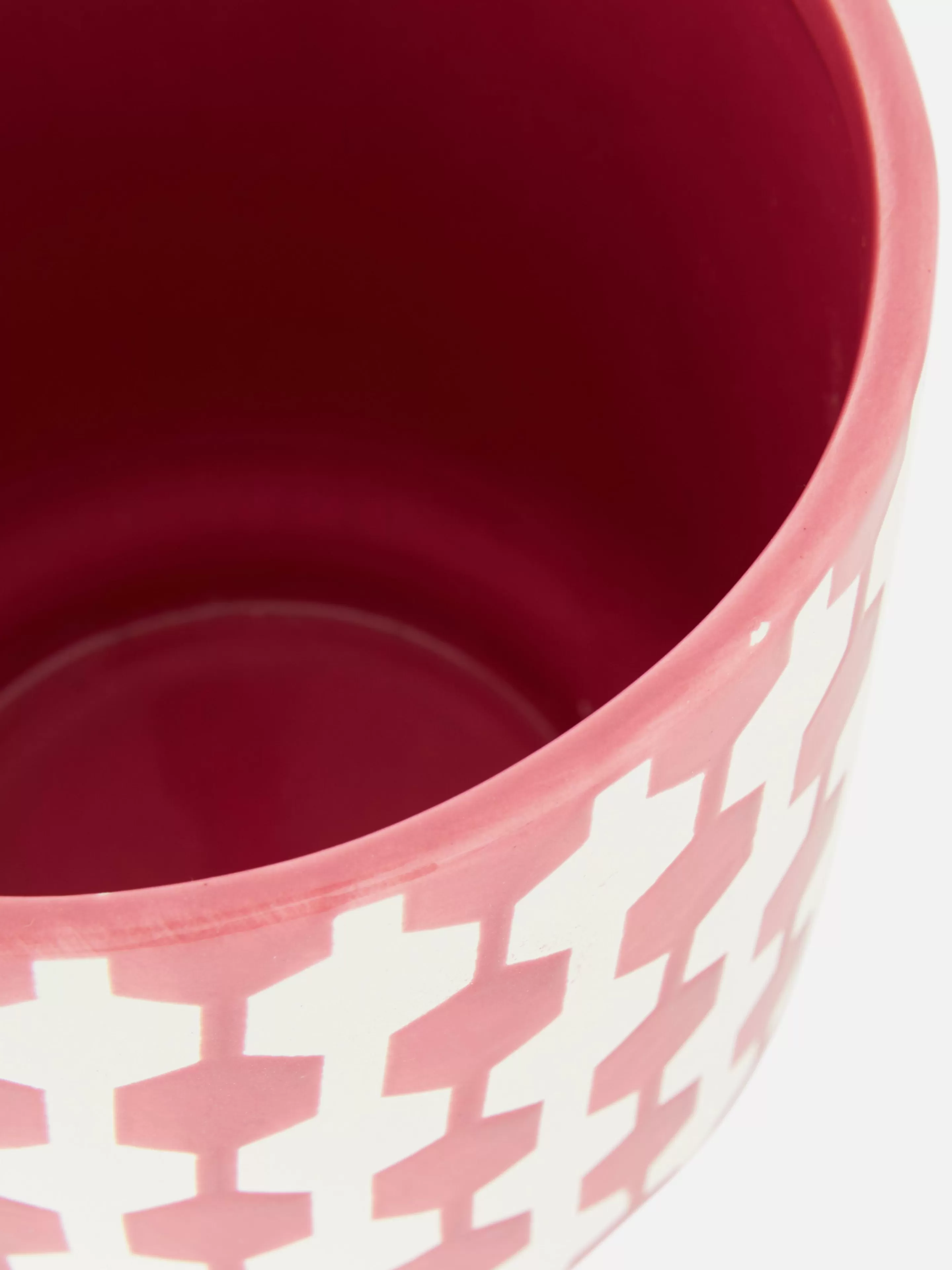 Vasos E Suportes Para Plantas*Primark Vaso Plantas Geométrico Retro Cor-de-rosa