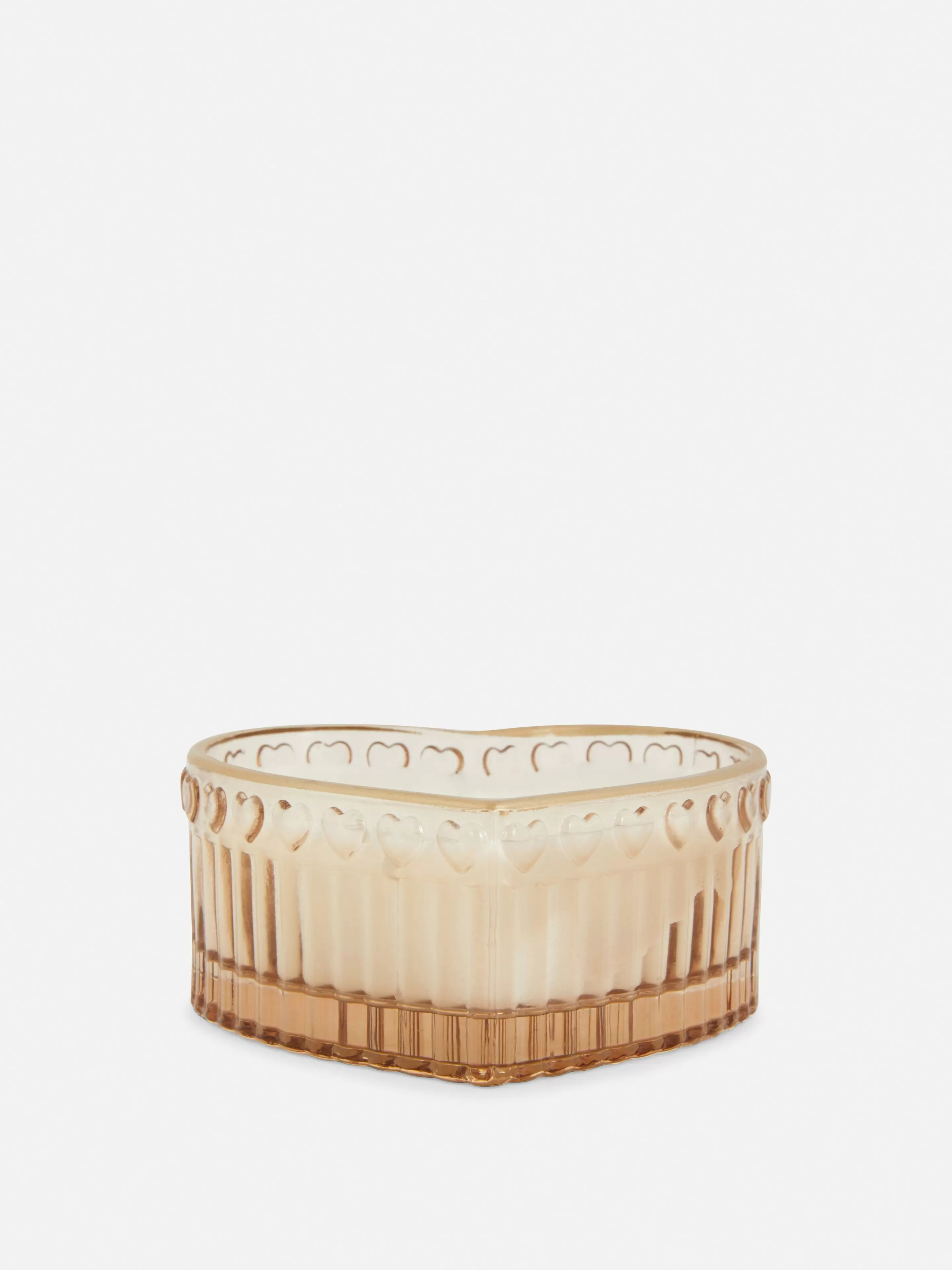 Fragrância Para Casa*Primark Vela Em Base Estriada Forma Coração Branco