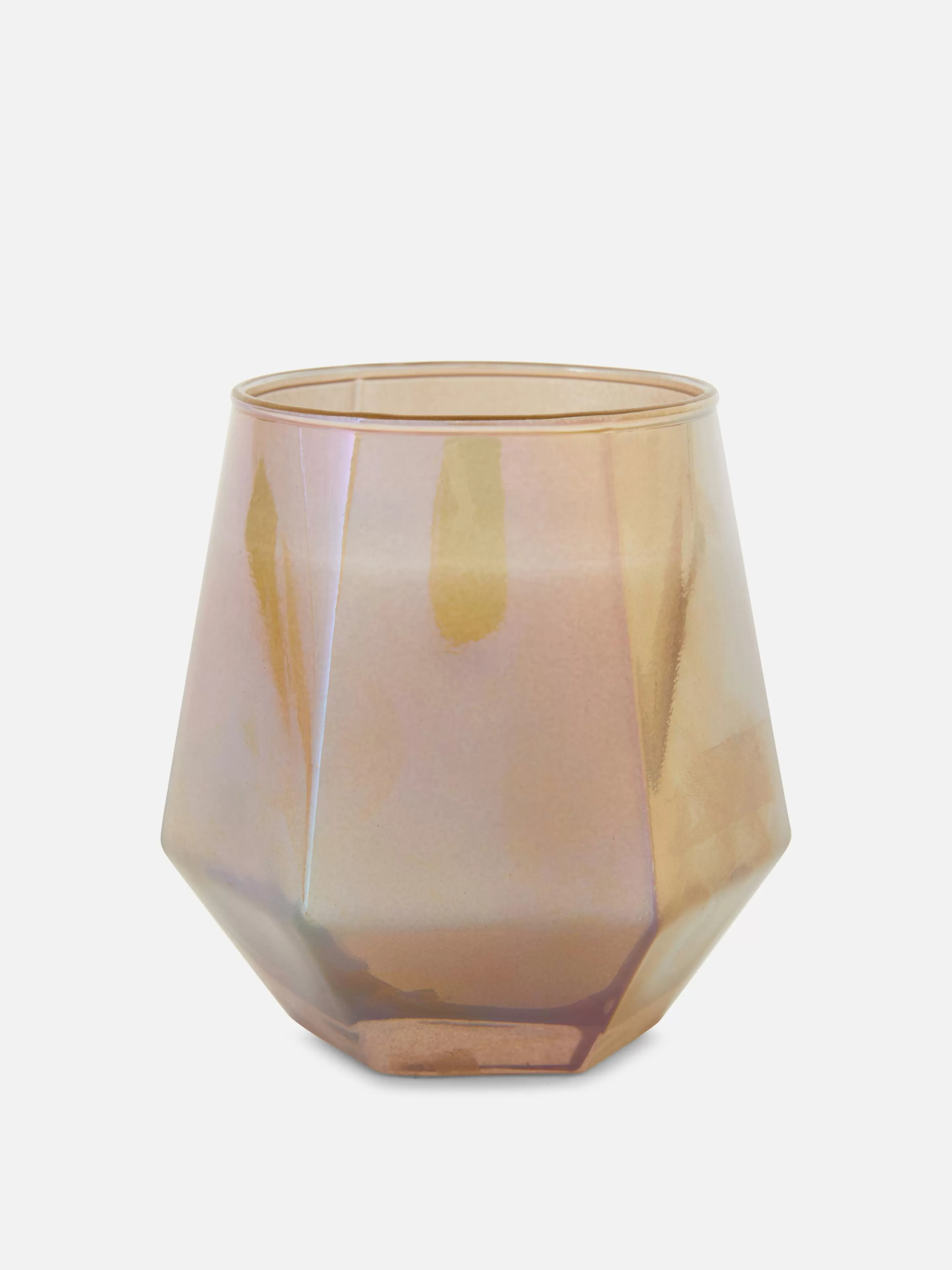 Fragrância Para Casa*Primark Vela Recipiente Hexagonal Iridescente Creme